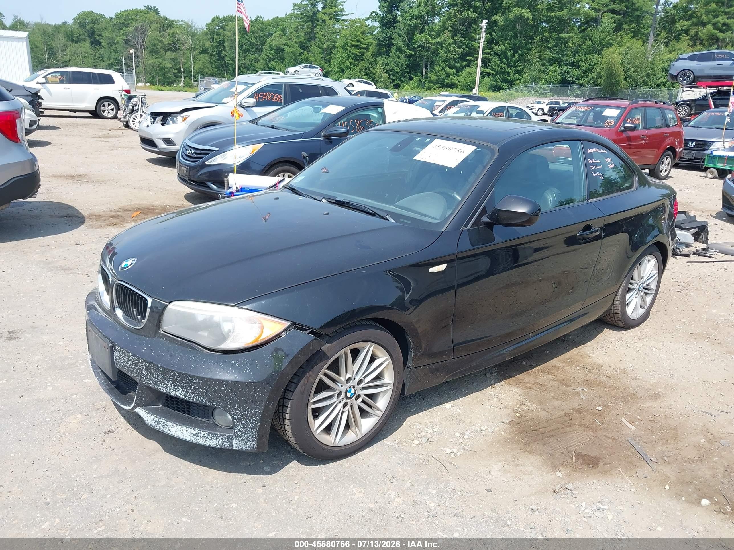 2013 Bmw 128i   Черный vin: WBAUP9C51DVF46680