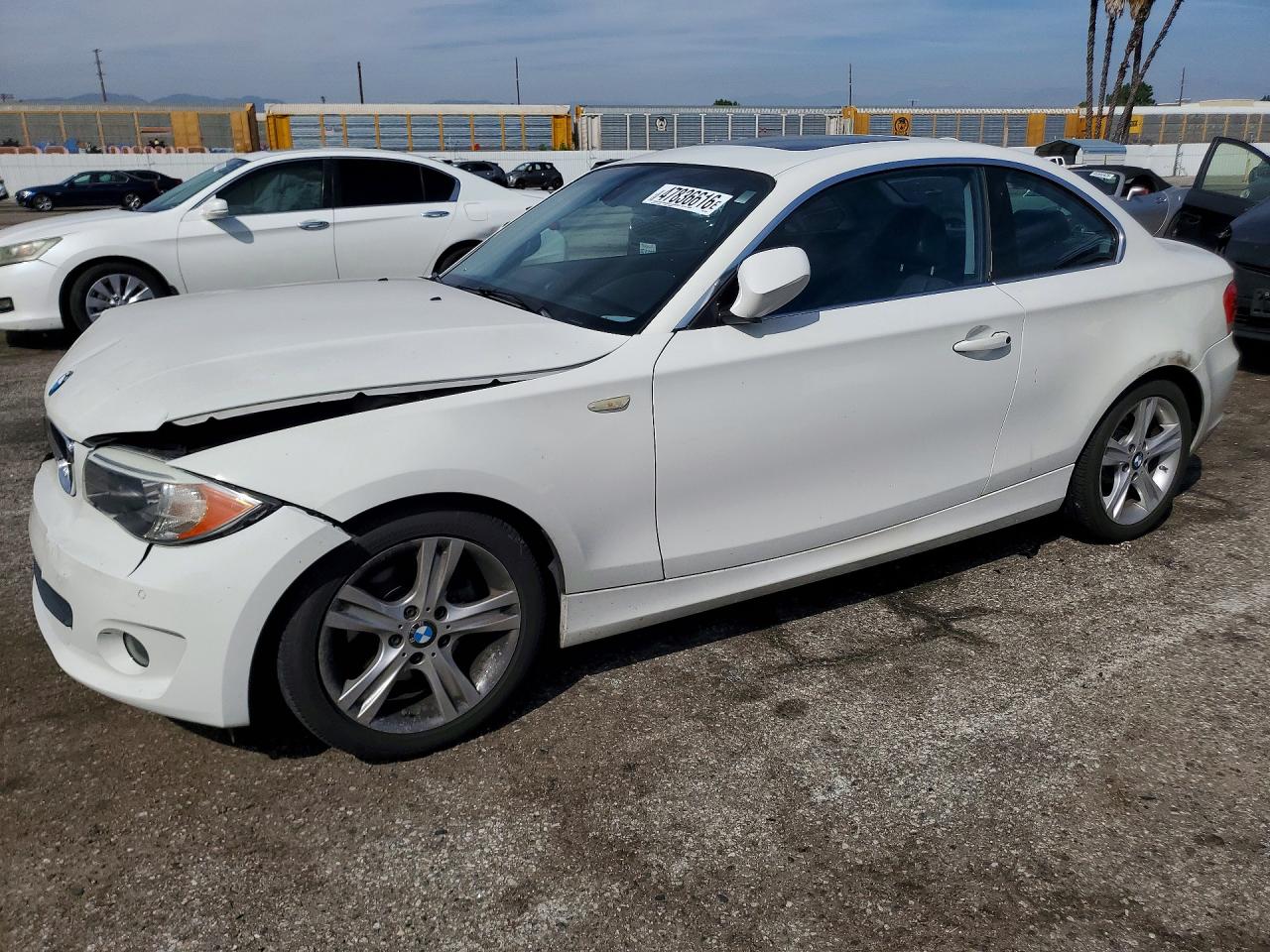 2012 Bmw 128 I White vin: WBAUP9C52CVL91438