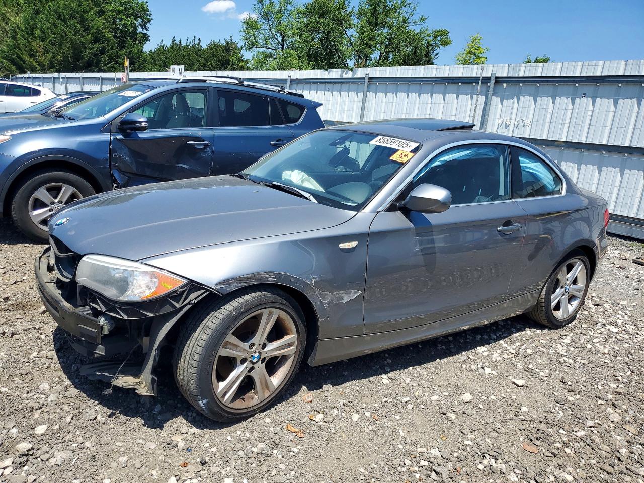2013 Bmw 128 I Gray vin: WBAUP9C52DVS95505