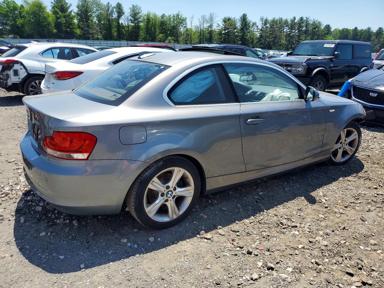 2013 Bmw 128 I Gray vin: WBAUP9C52DVS95505