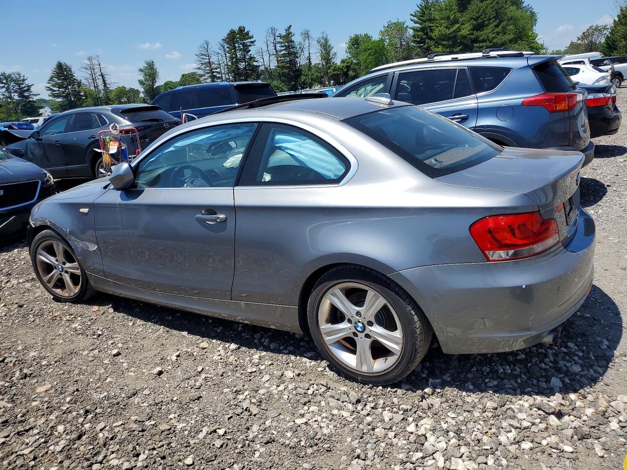 2013 Bmw 128 I Gray vin: WBAUP9C52DVS95505