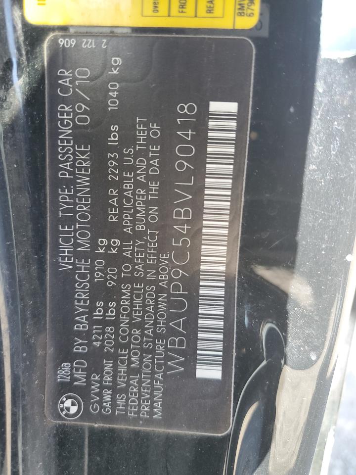 2011 Bmw 128 I Black vin: WBAUP9C54BVL90418