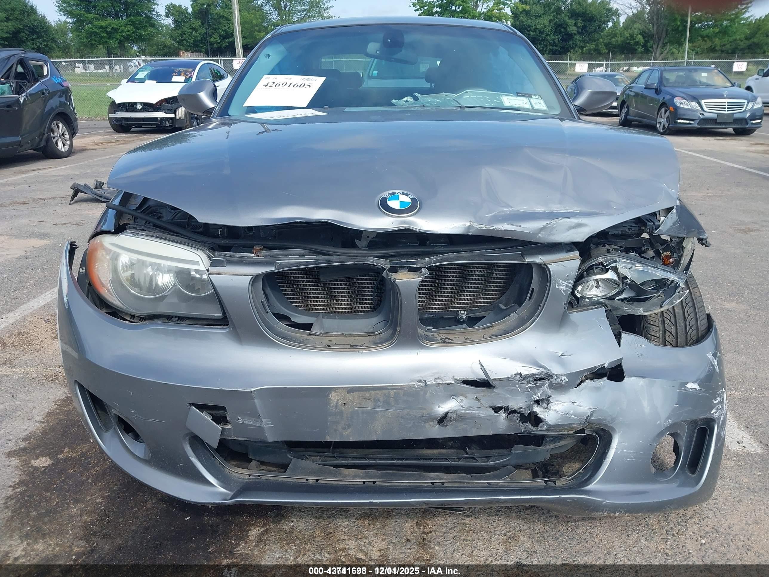 2012 Bmw 128i   Gray vin: WBAUP9C55CVL91174