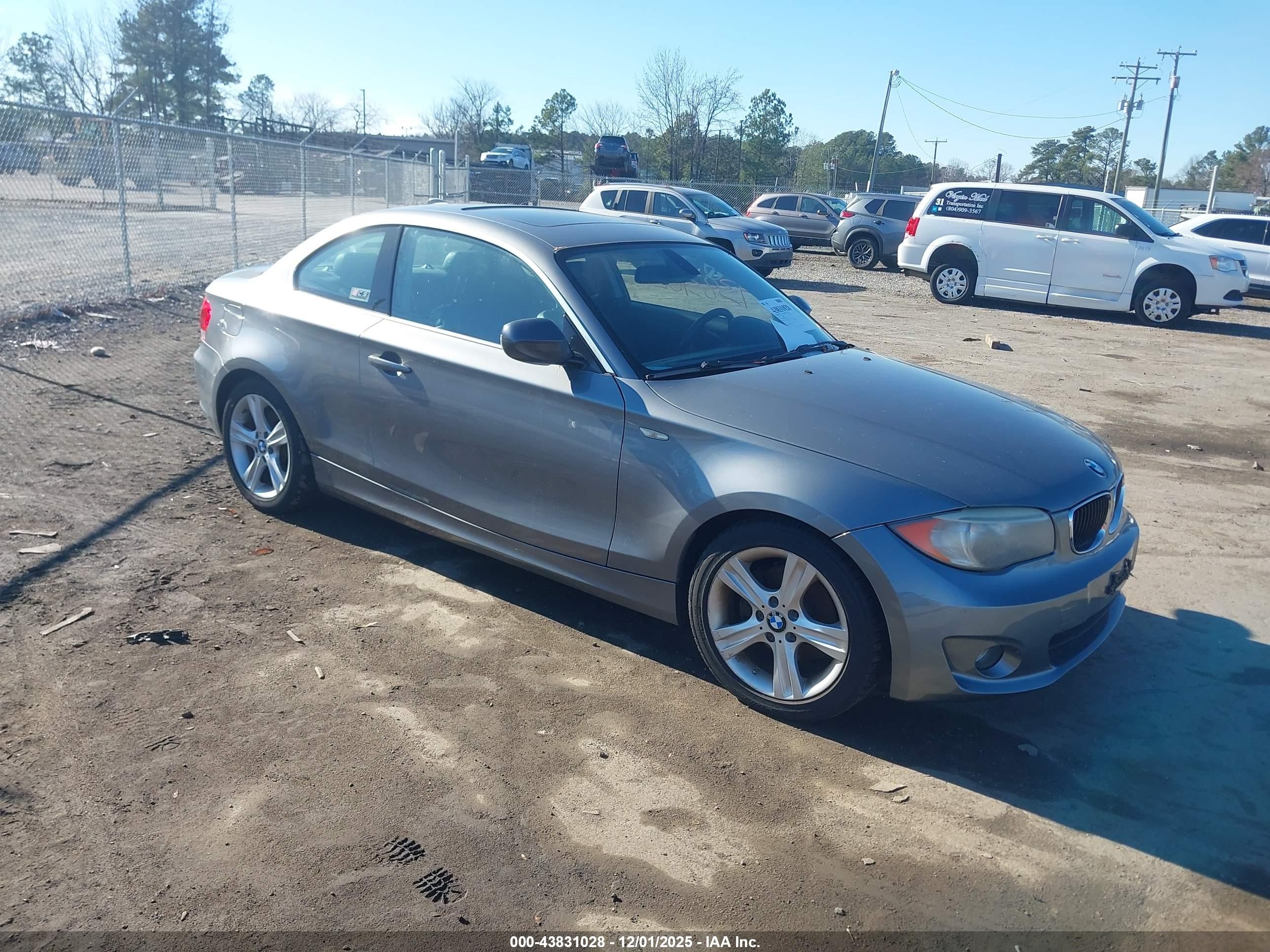 2012 Bmw 128i   Gray vin: WBAUP9C57CVL91354