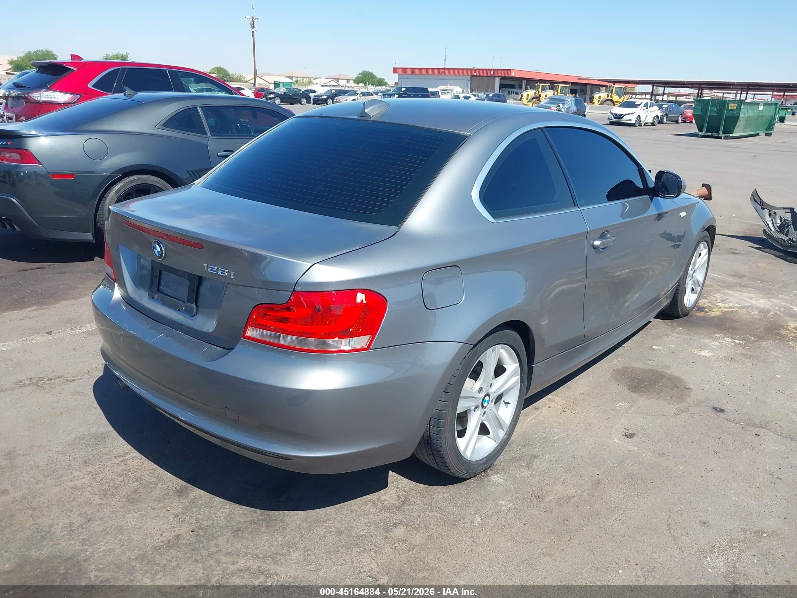 2013 Bmw 128i   Gray vin: WBAUP9C57DVS94902