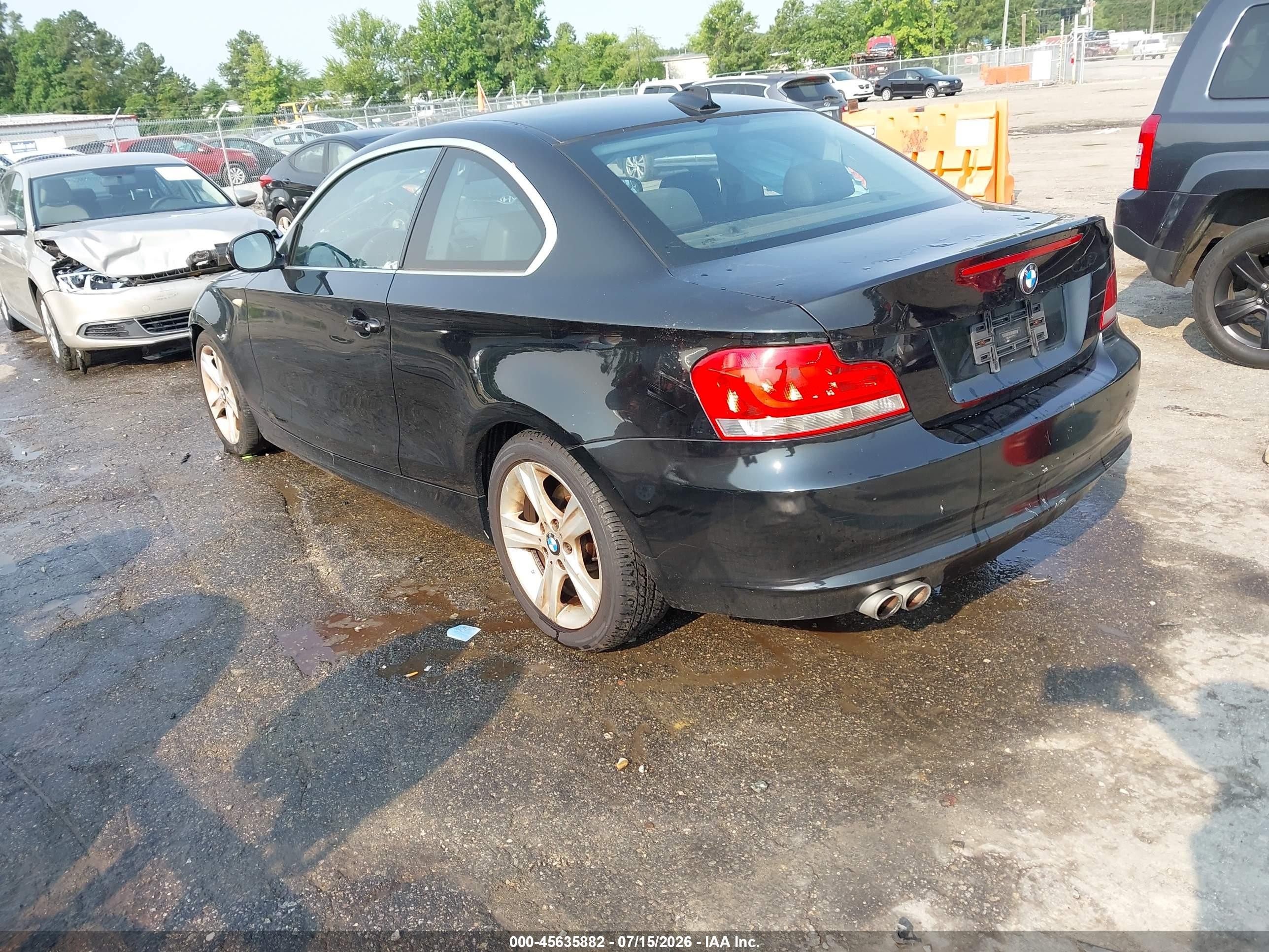 2012 Bmw 128i   Black vin: WBAUP9C58CVS94227