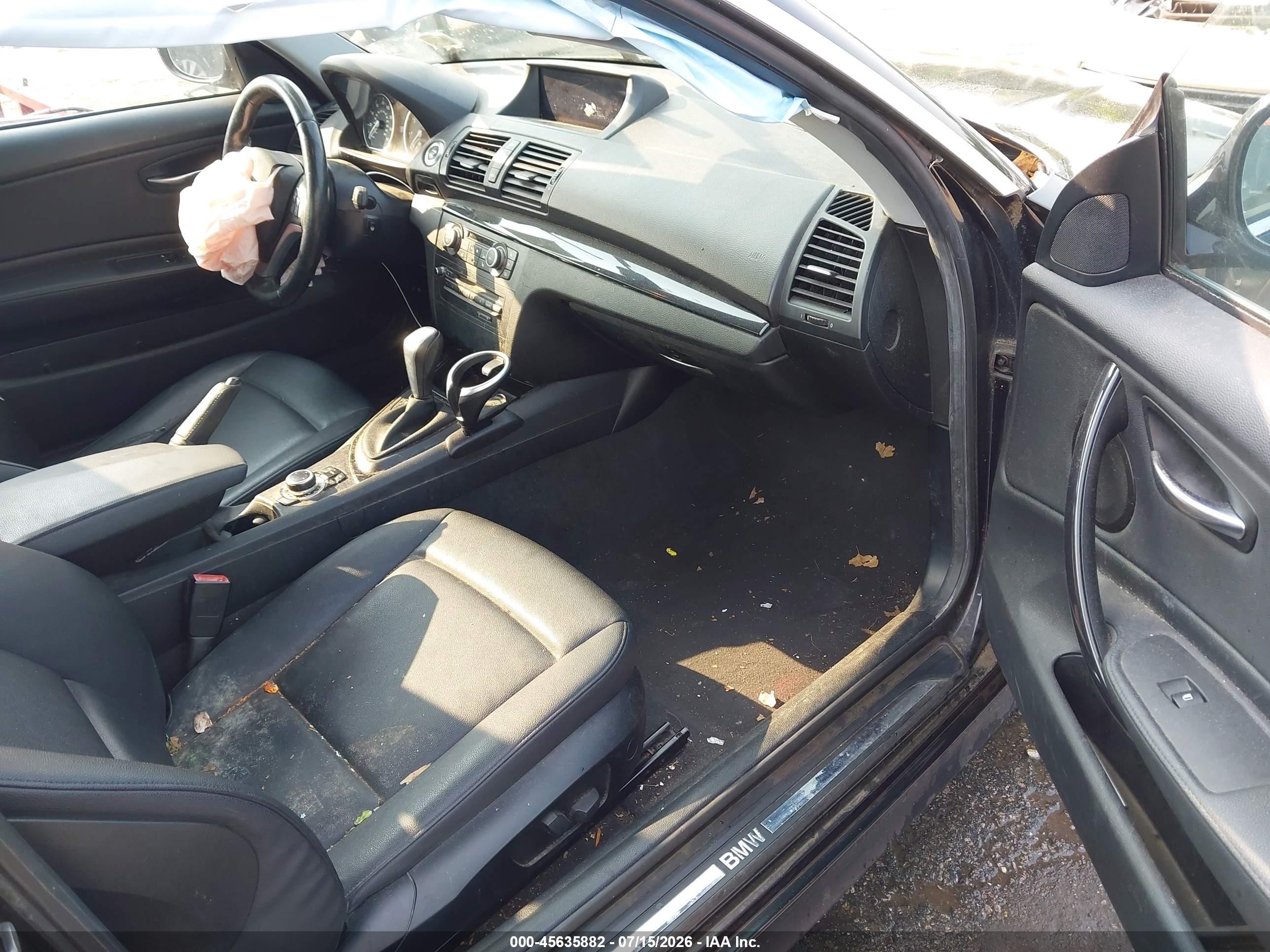 2012 Bmw 128i   Black vin: WBAUP9C58CVS94227