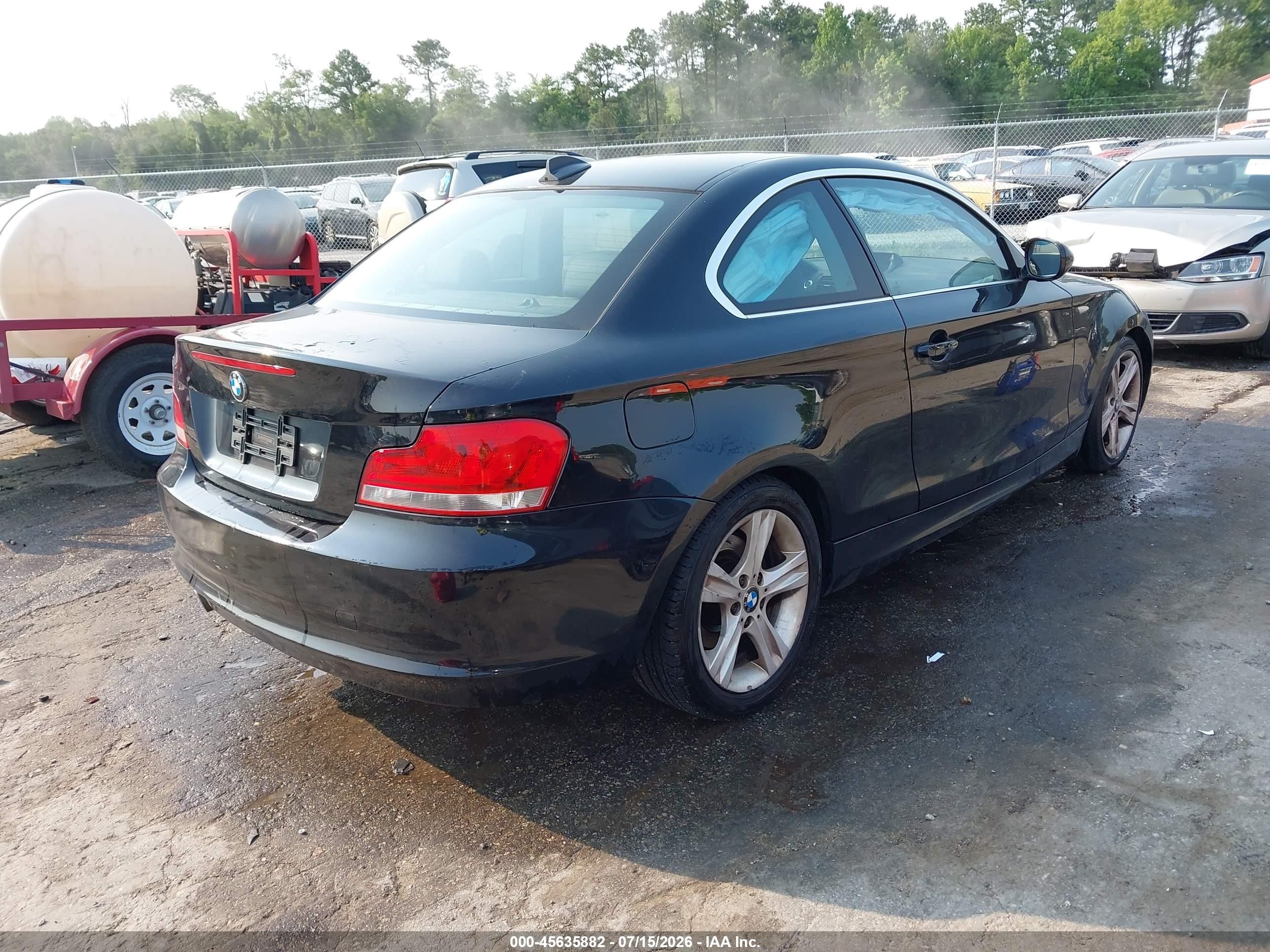 2012 Bmw 128i   Black vin: WBAUP9C58CVS94227