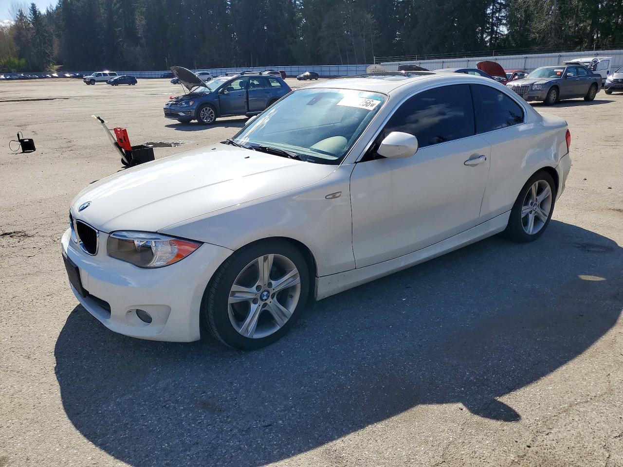2013 Bmw 128 I White vin: WBAUP9C58DVS94648