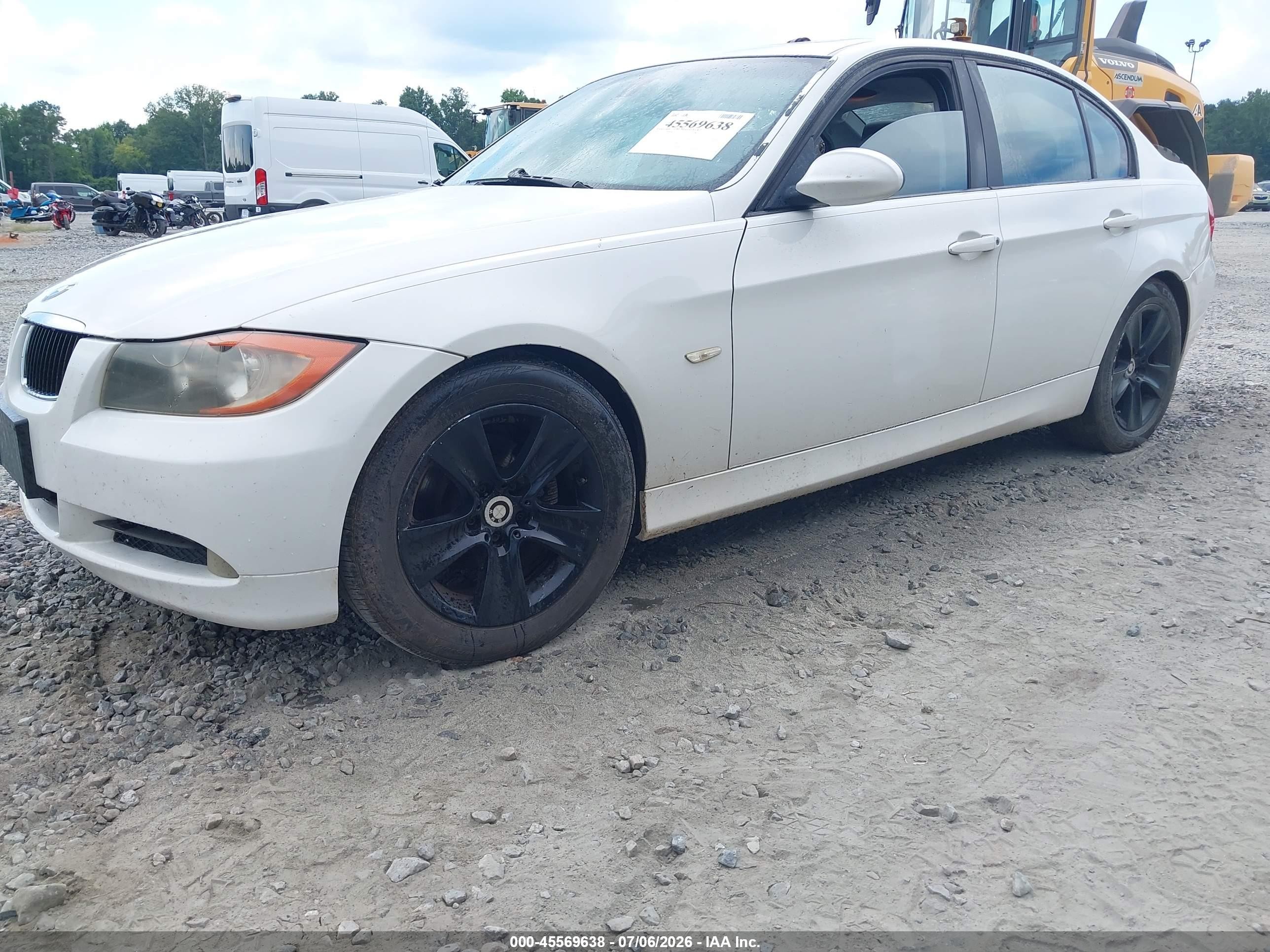 2007 Bmw 328i White vin: WBAVA33507PG51237