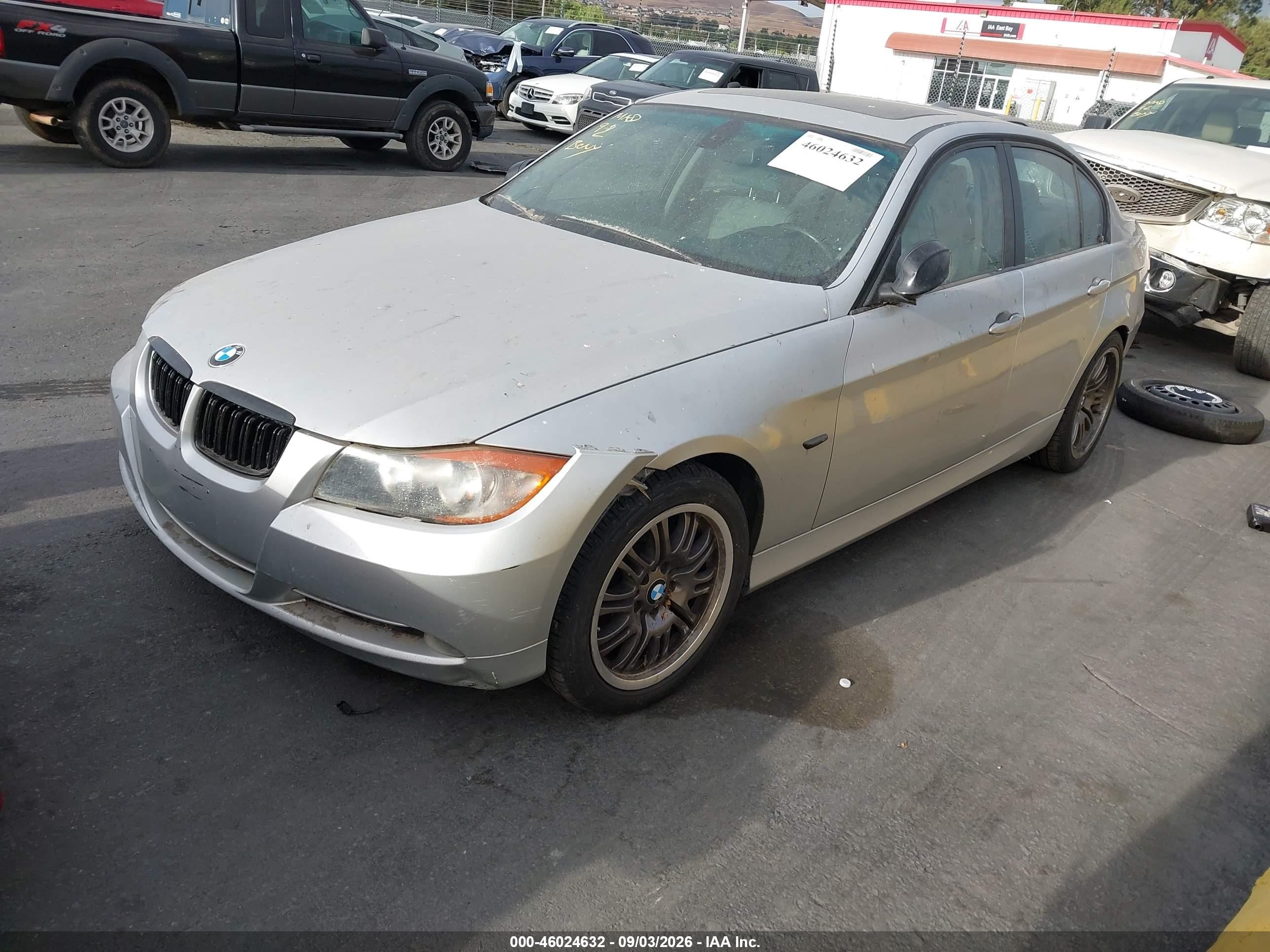 2007 Bmw 328i   Silver vin: WBAVA33517KX73244
