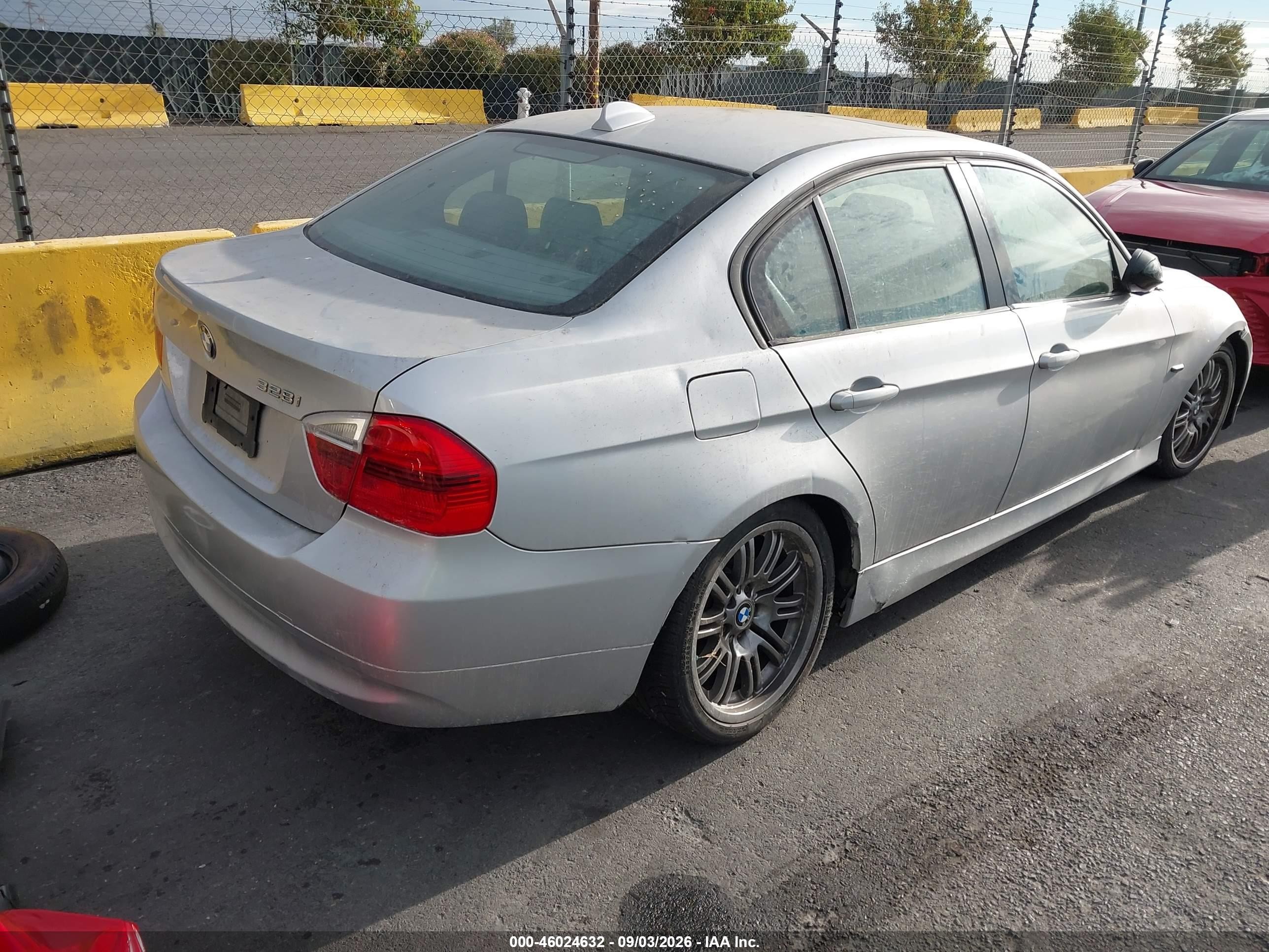 2007 Bmw 328i   Silver vin: WBAVA33517KX73244