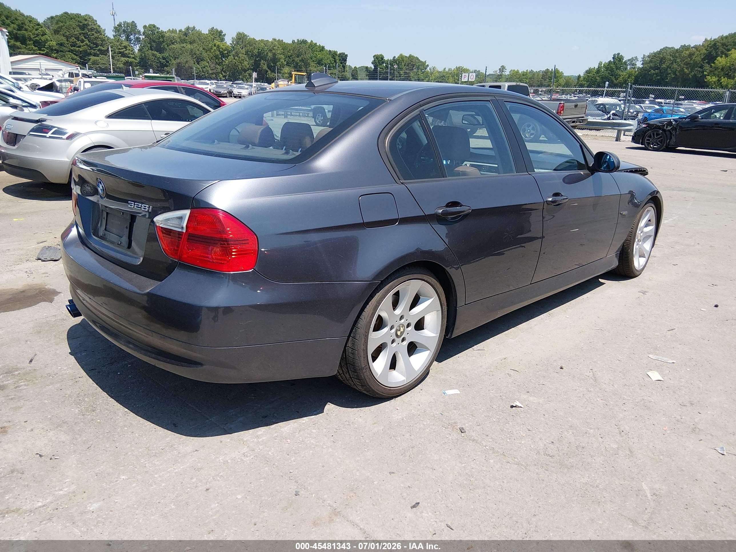 2007 Bmw 328i   Gray vin: WBAVA33527KX82339