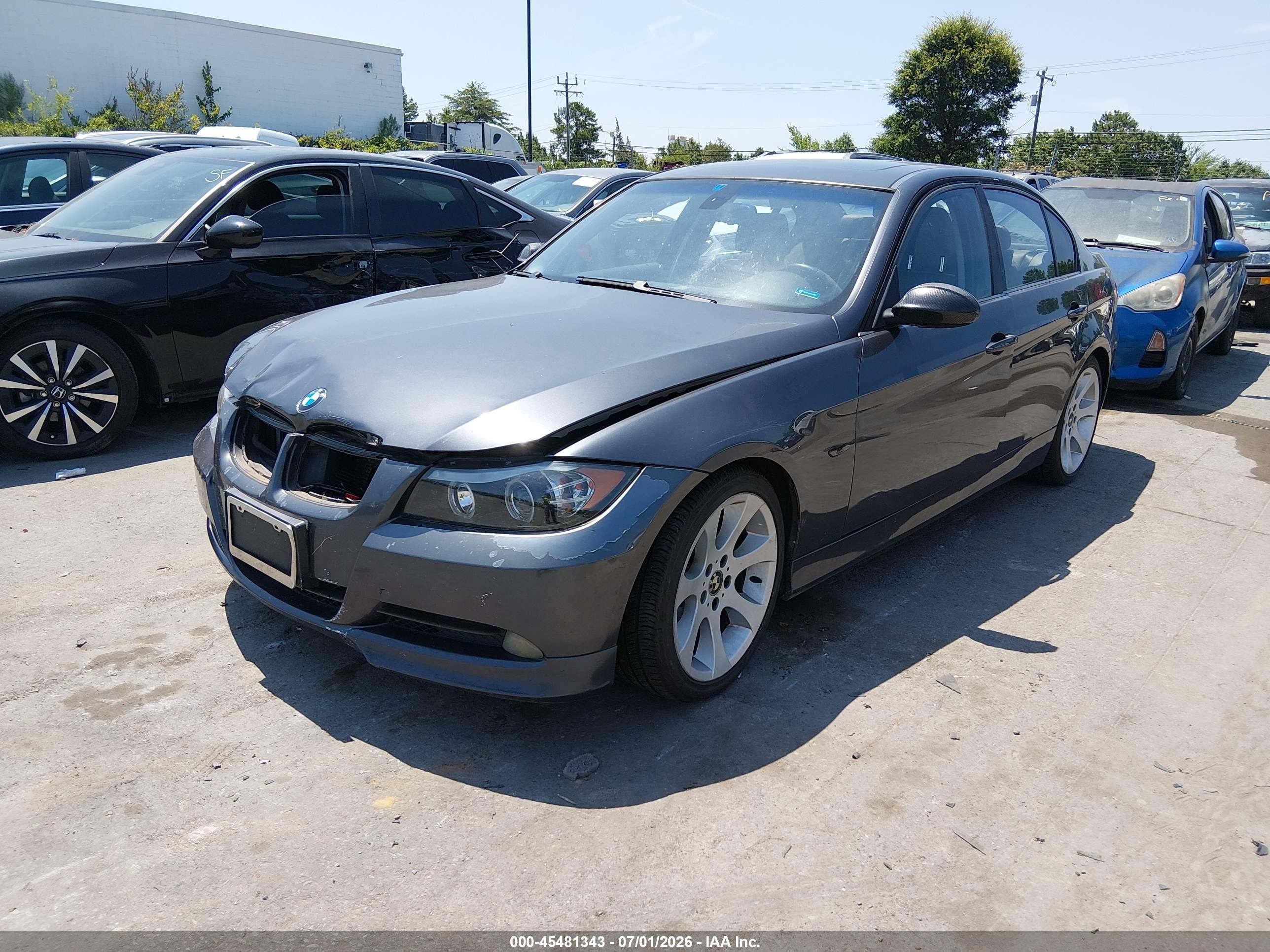 2007 Bmw 328i   Gray vin: WBAVA33527KX82339