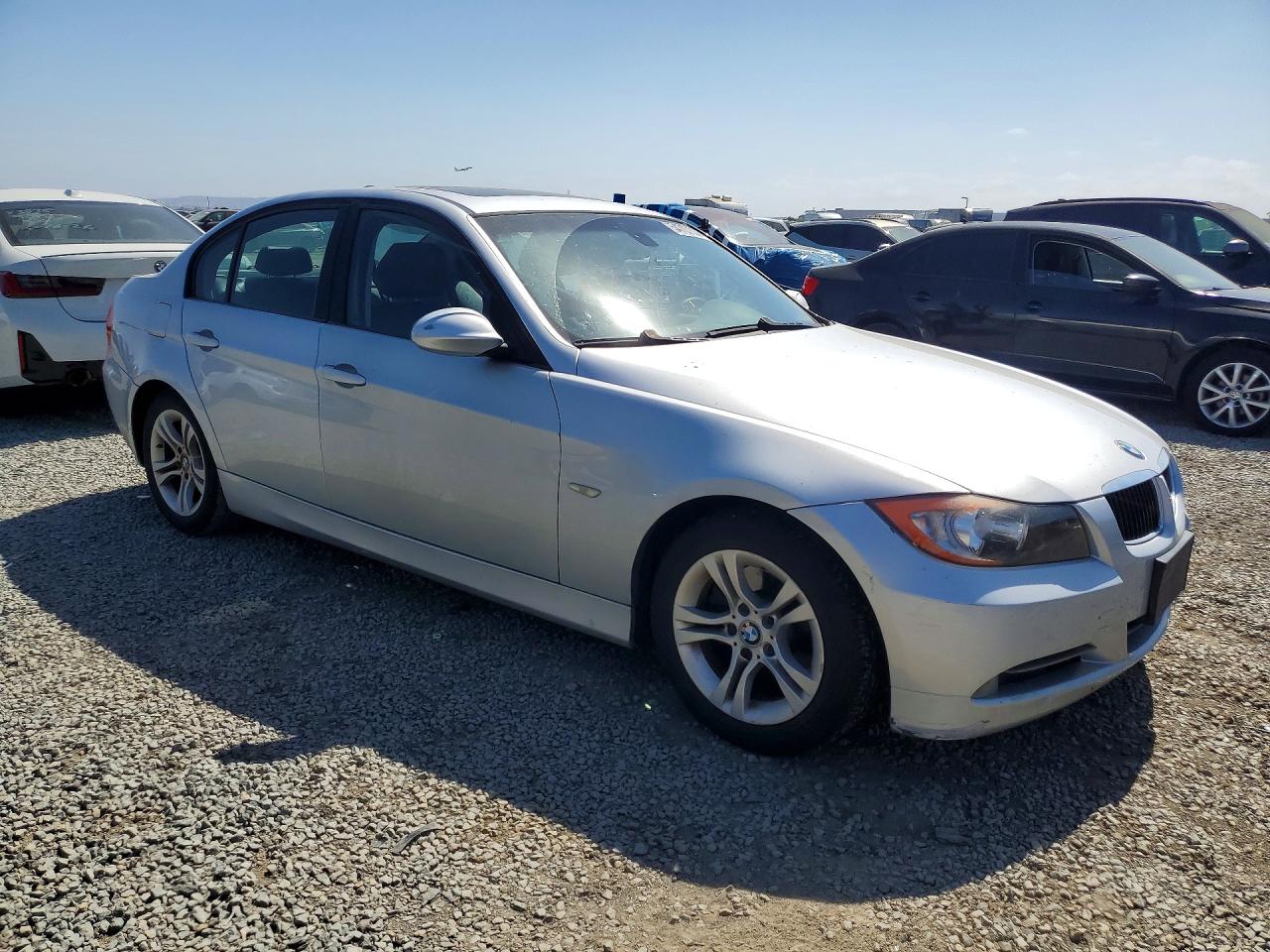 2008 Bmw 328 I Silver vin: WBAVA33528KX87235