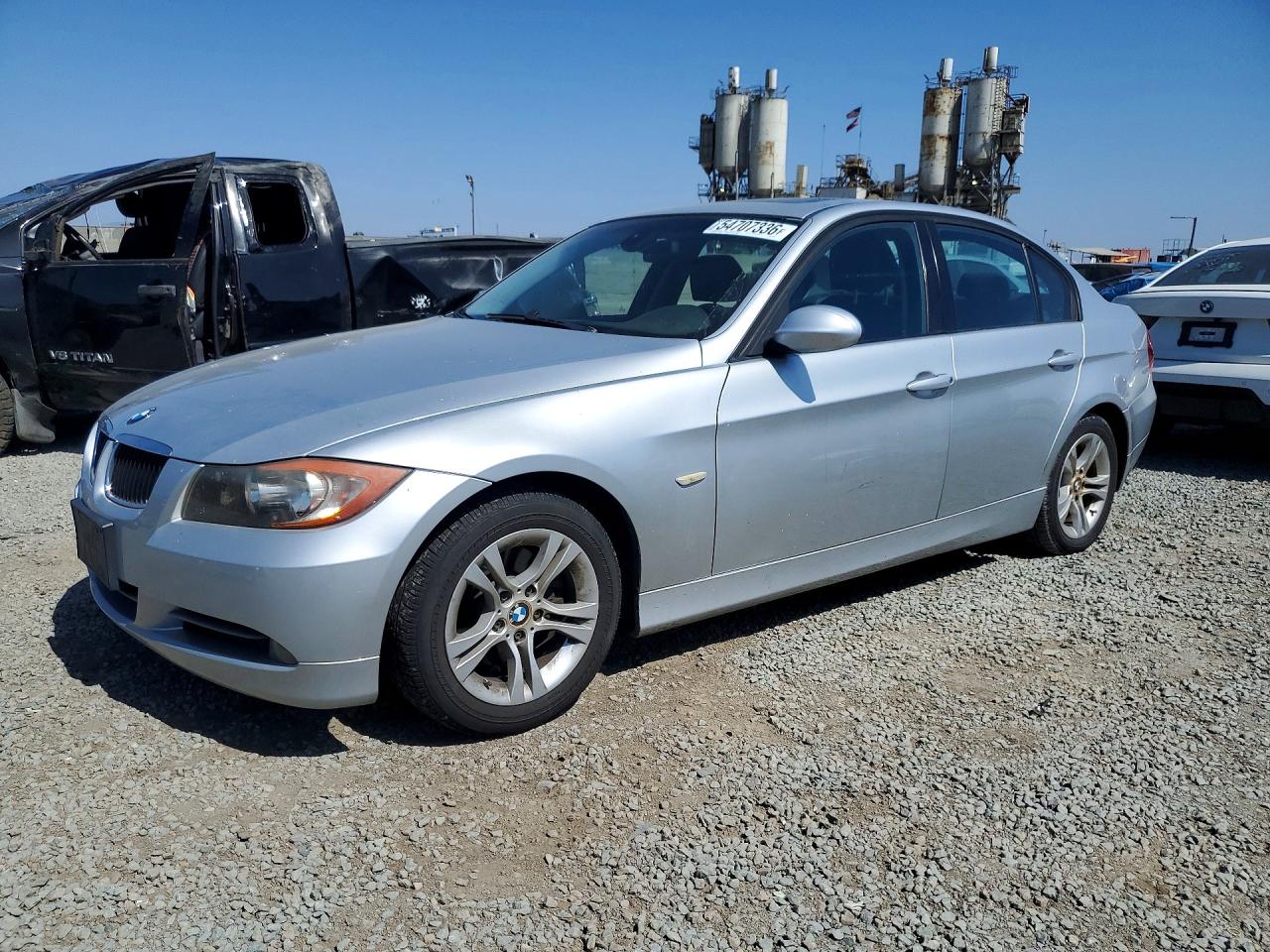 2008 Bmw 328 I Silver vin: WBAVA33528KX87235
