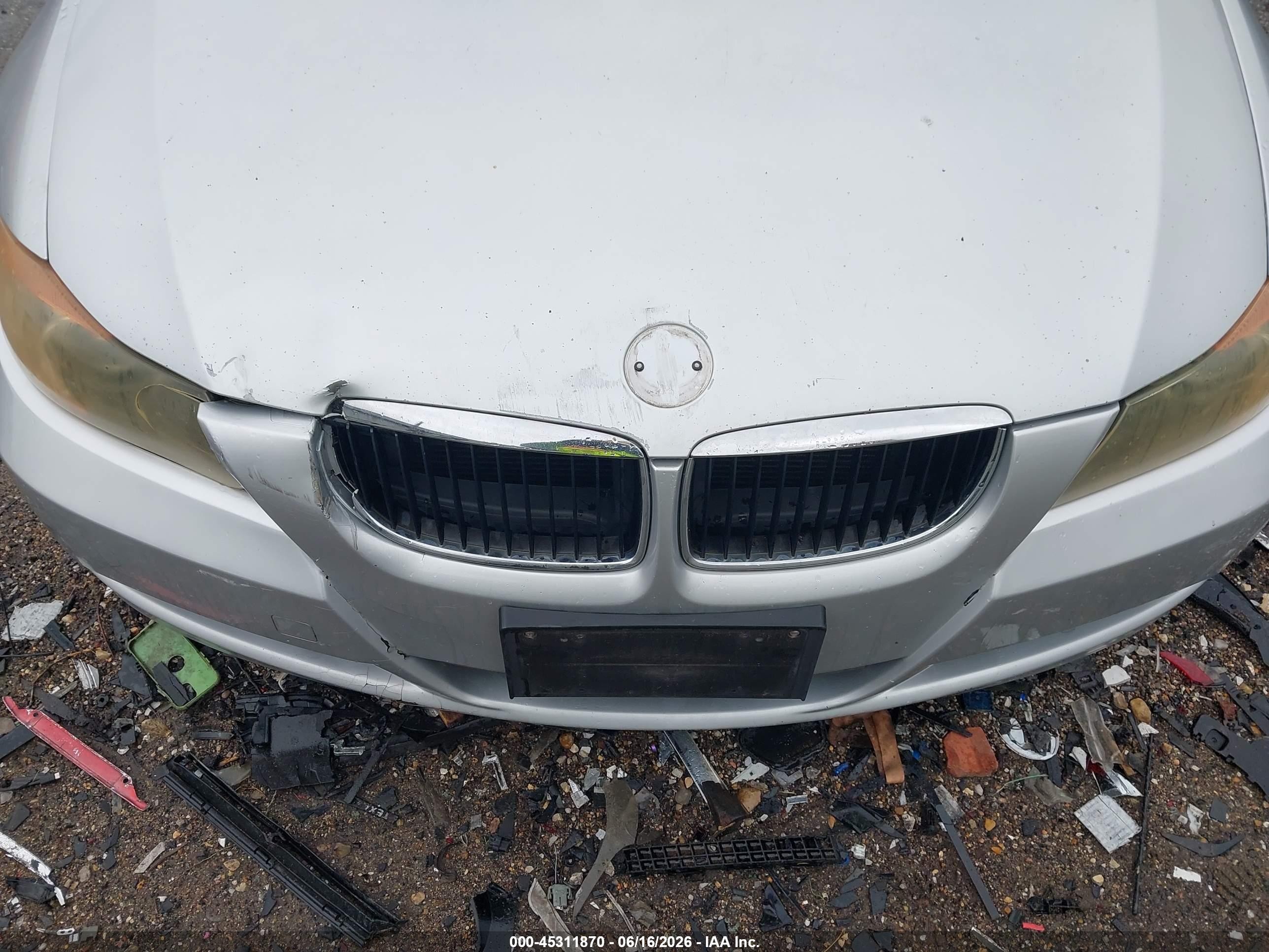 2007 Bmw 328i   Серебряный vin: WBAVA33537PG52012