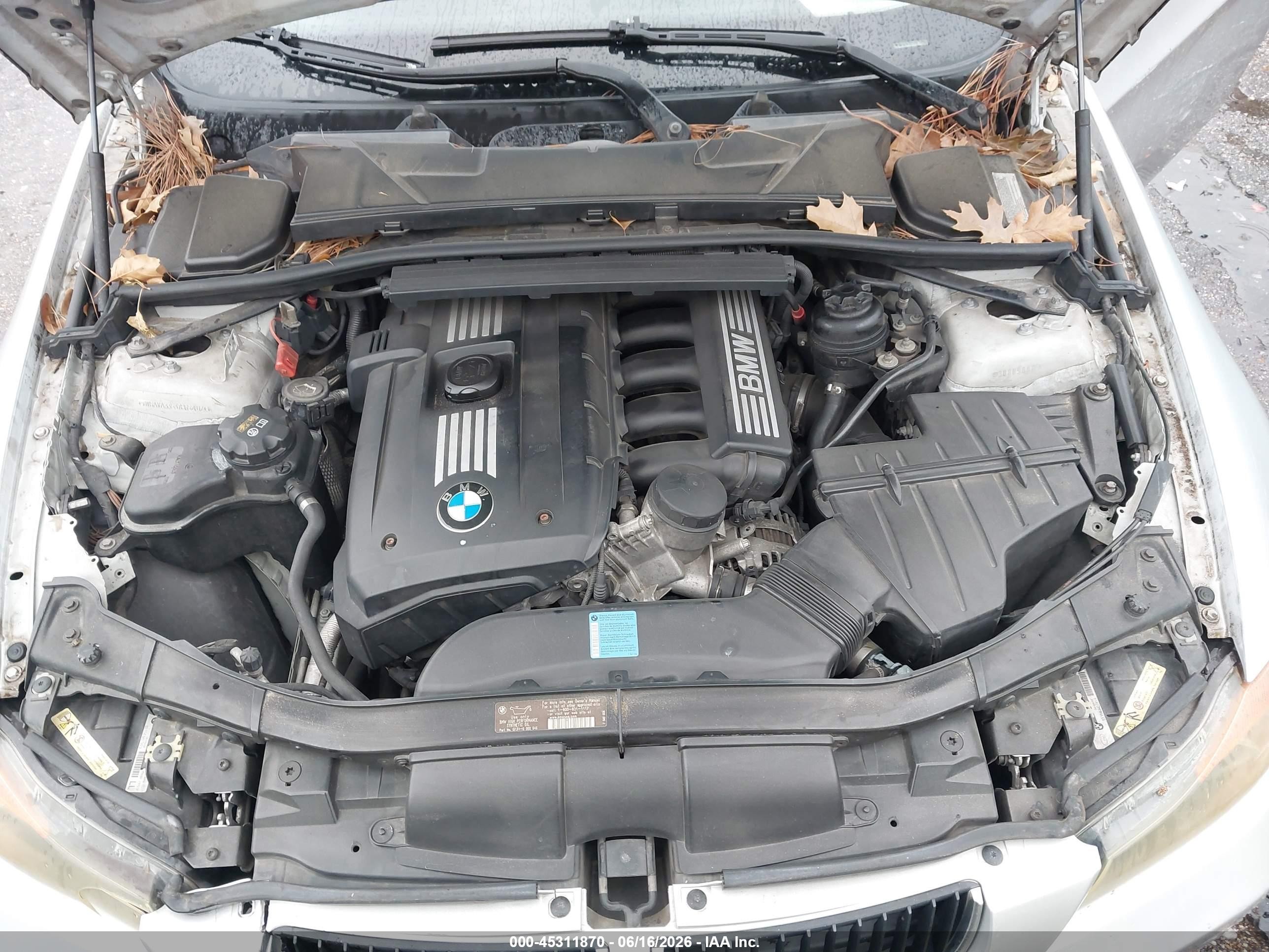 2007 Bmw 328i   Серебряный vin: WBAVA33537PG52012