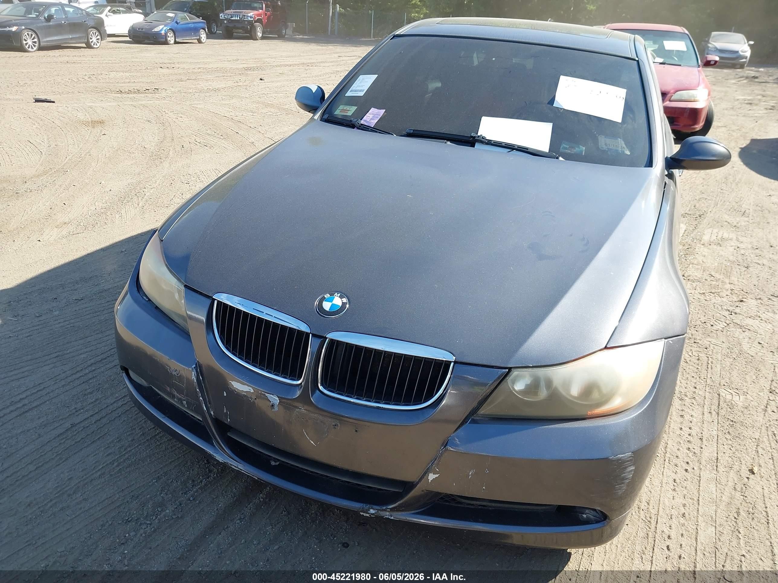 2007 Bmw 328i   Gray vin: WBAVA33547KX82620
