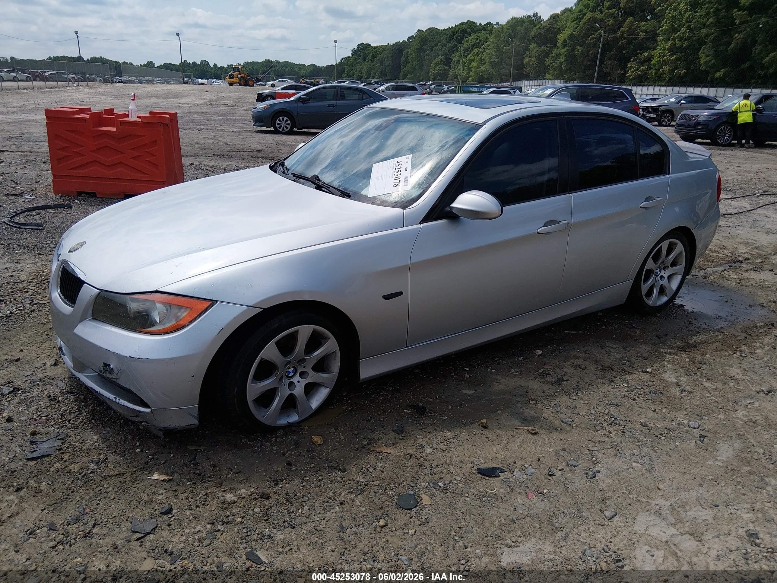 2007 Bmw 328i   Silver vin: WBAVA33547P140594