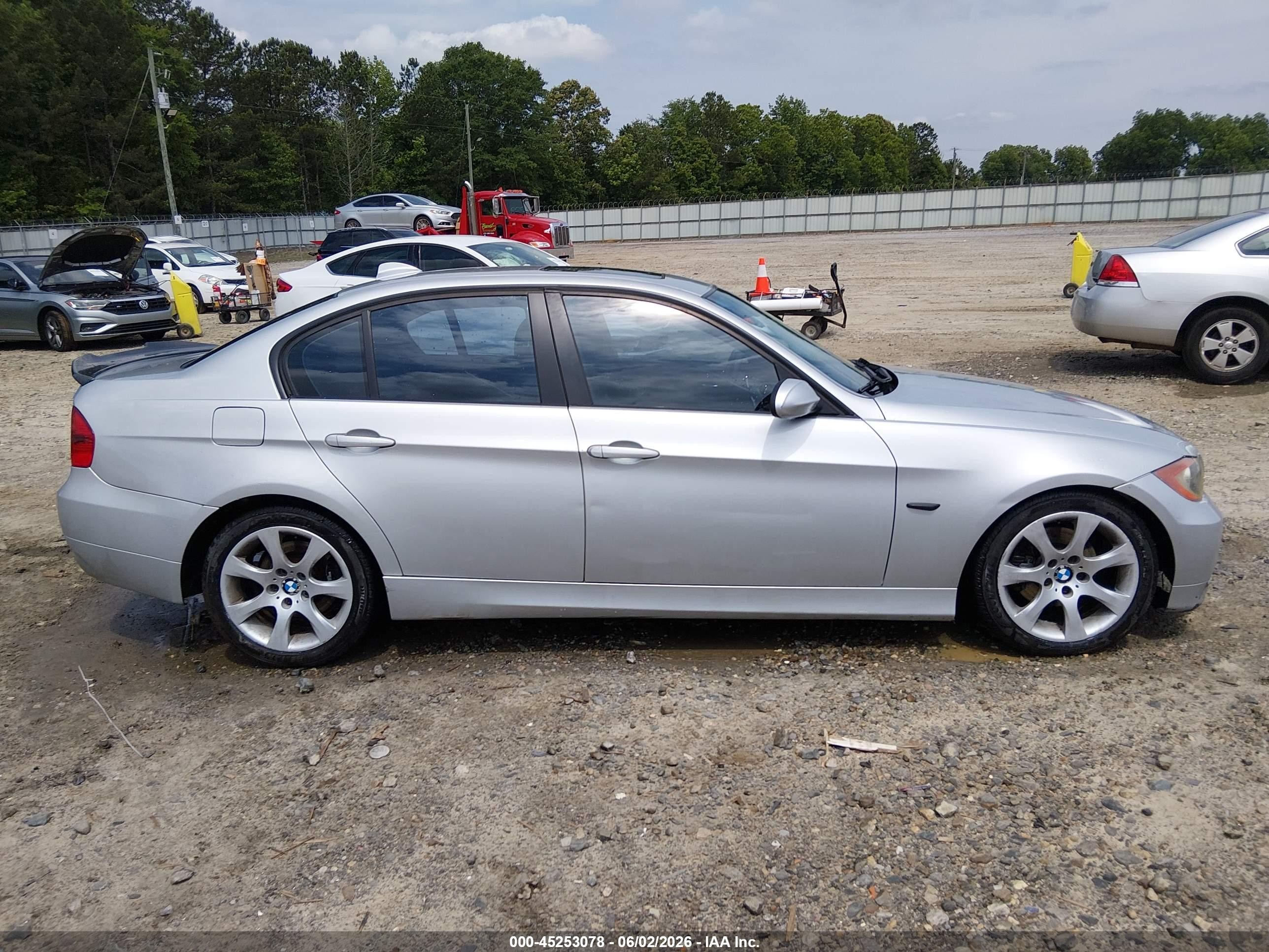 2007 Bmw 328i   Silver vin: WBAVA33547P140594