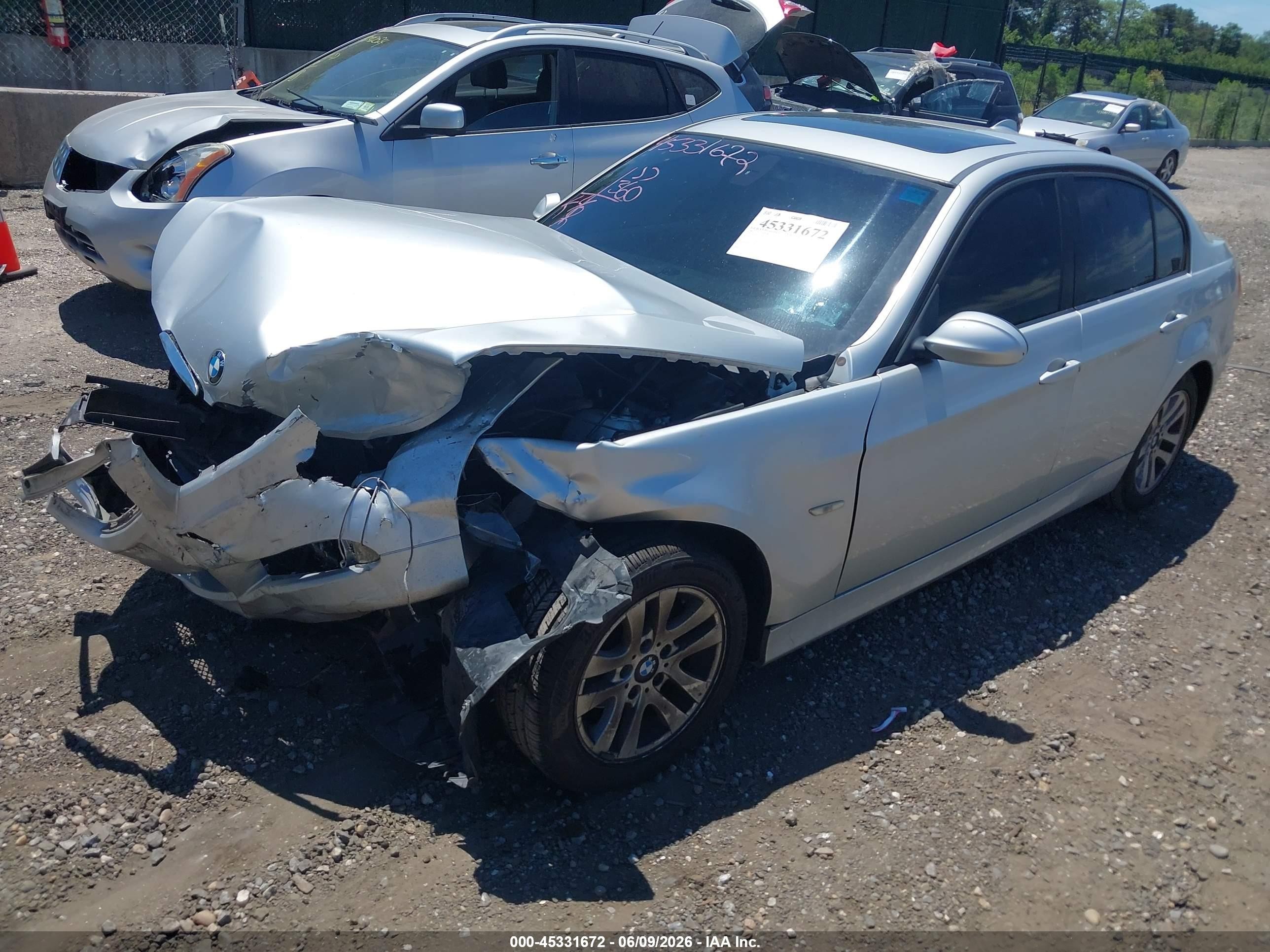 2007 Bmw 328i Серебряный vin: WBAVA33547P141292