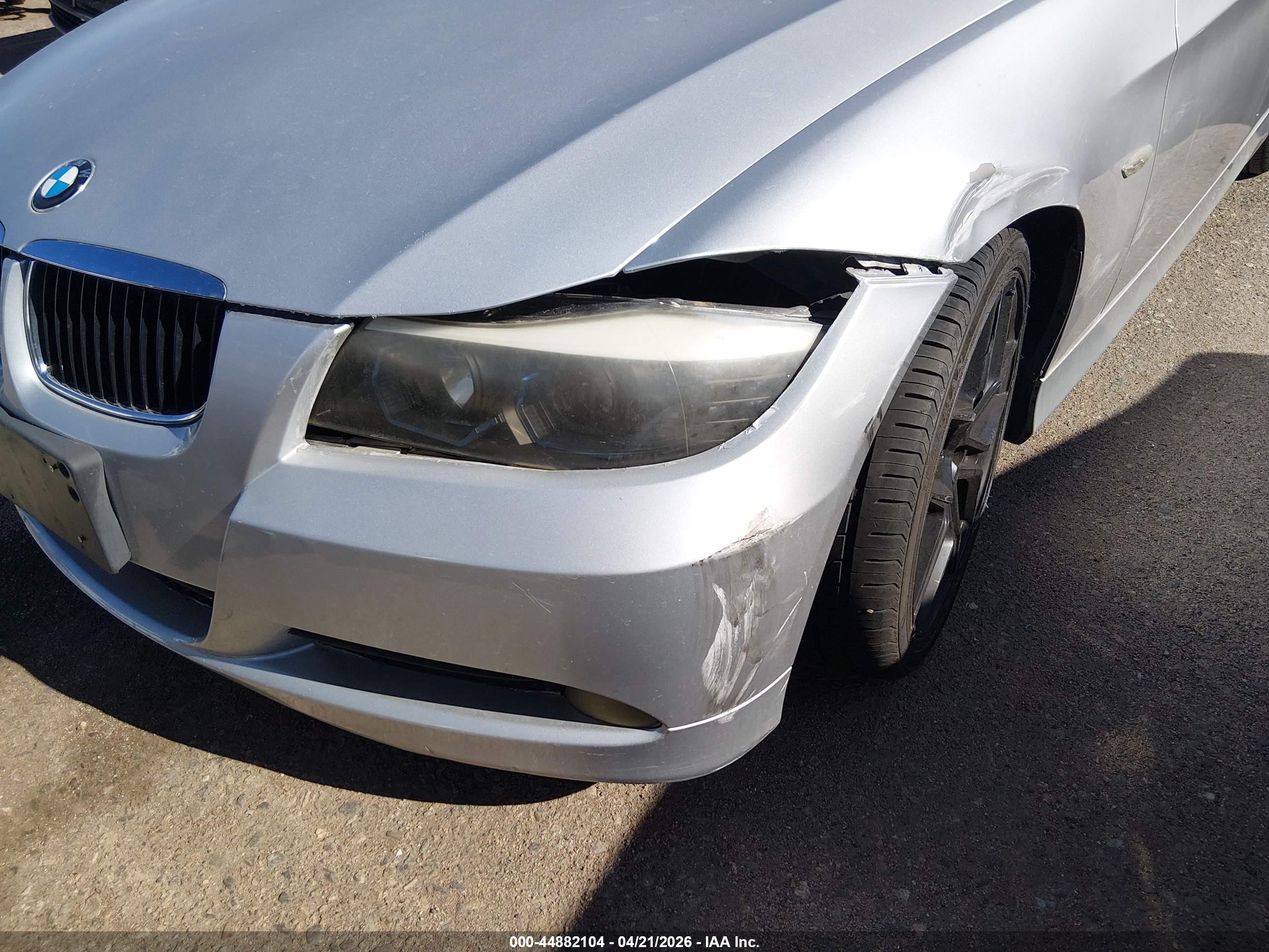 2007 Bmw 328i   Silver vin: WBAVA33547PV67788
