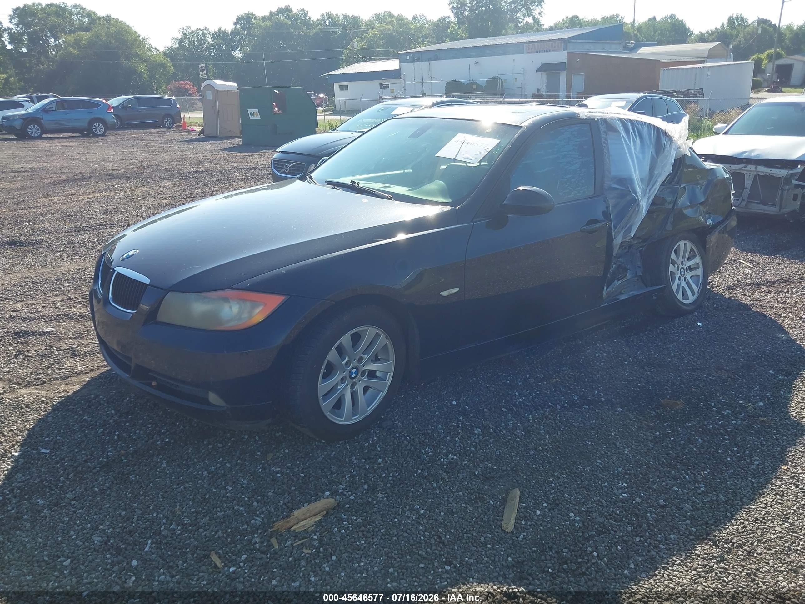 2007 Bmw 328i   Black vin: WBAVA33557KX74106