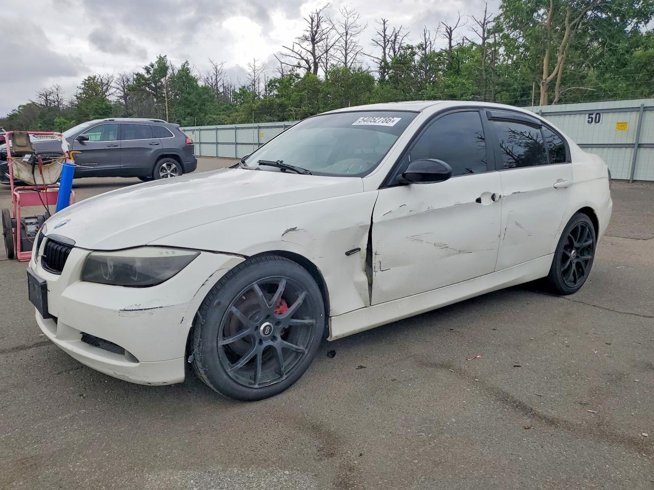 2007 Bmw 328 I White vin: WBAVA33557KX83436