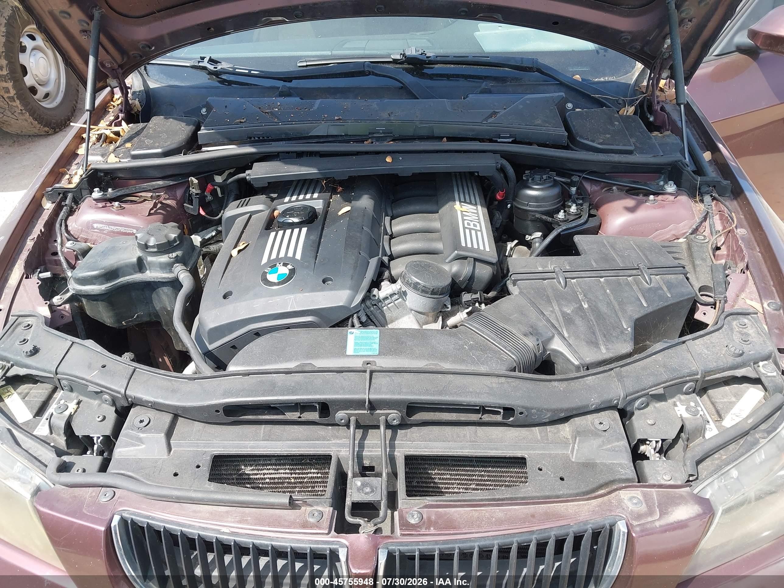 2007 Bmw 328i   Maroon vin: WBAVA33557PV67072
