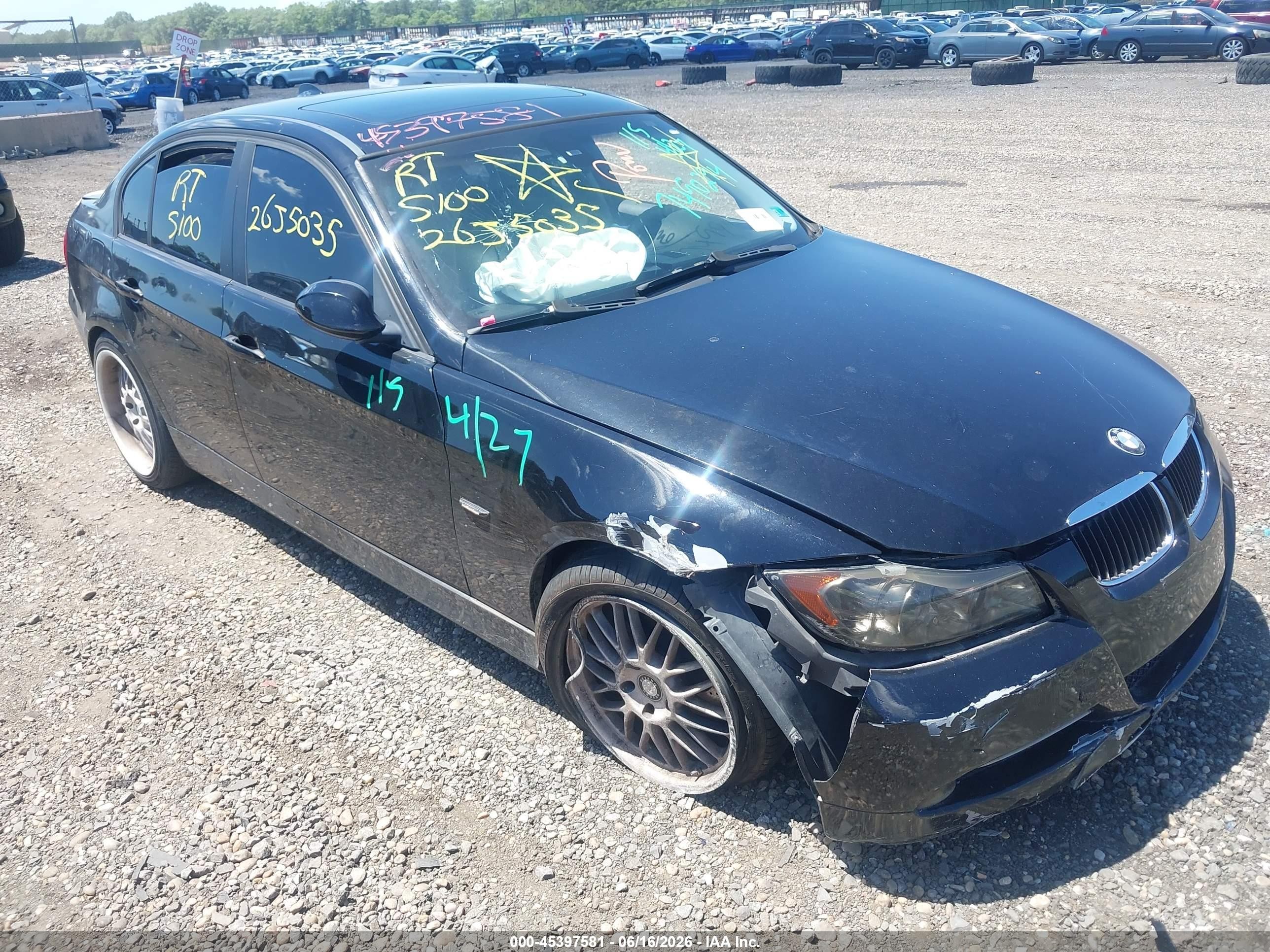 2008 Bmw 328i   Черный vin: WBAVA33558KX85415