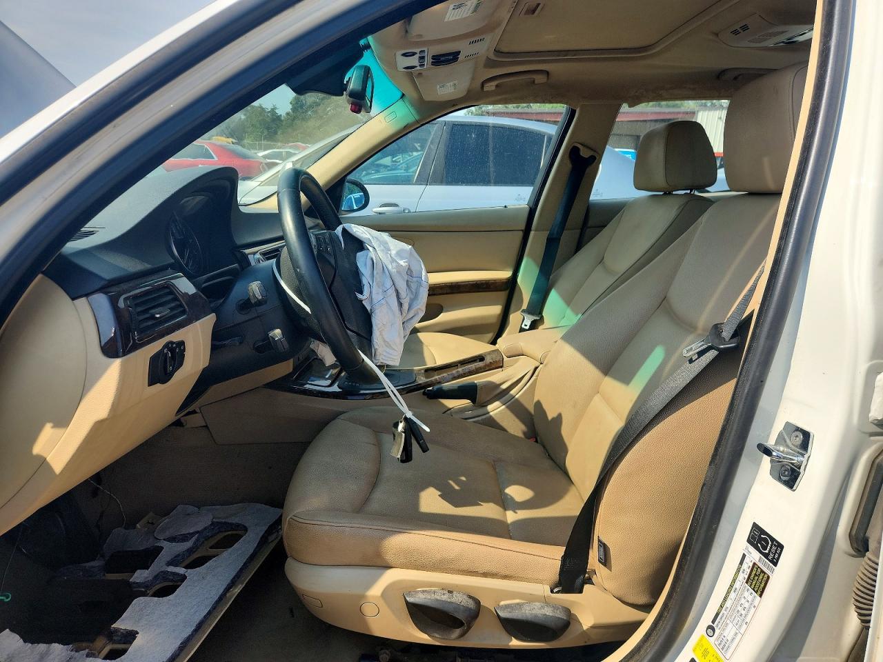 2007 Bmw 328 I White vin: WBAVA33587KX73354