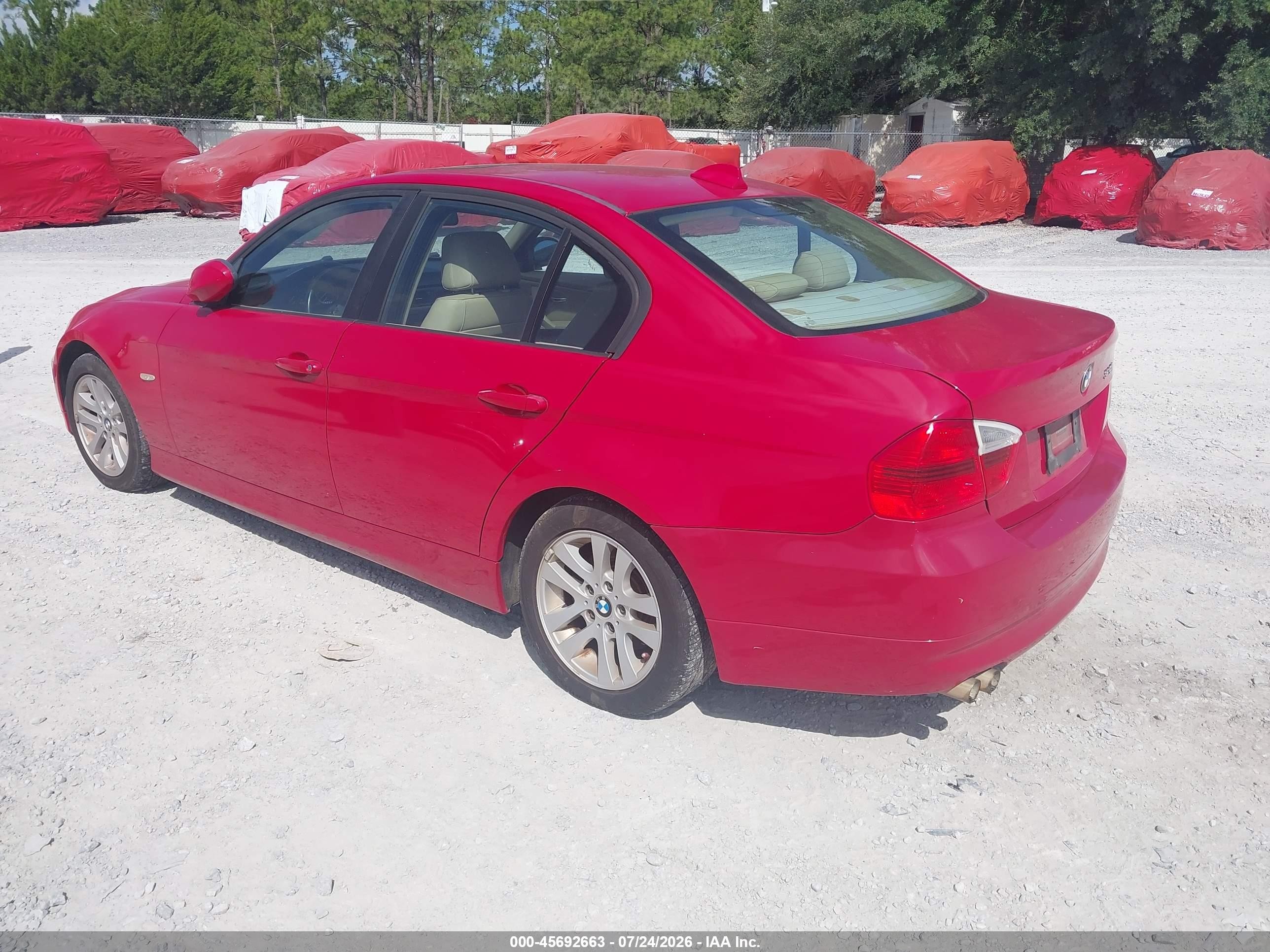 2007 Bmw 328i   Red vin: WBAVA33587PV63677