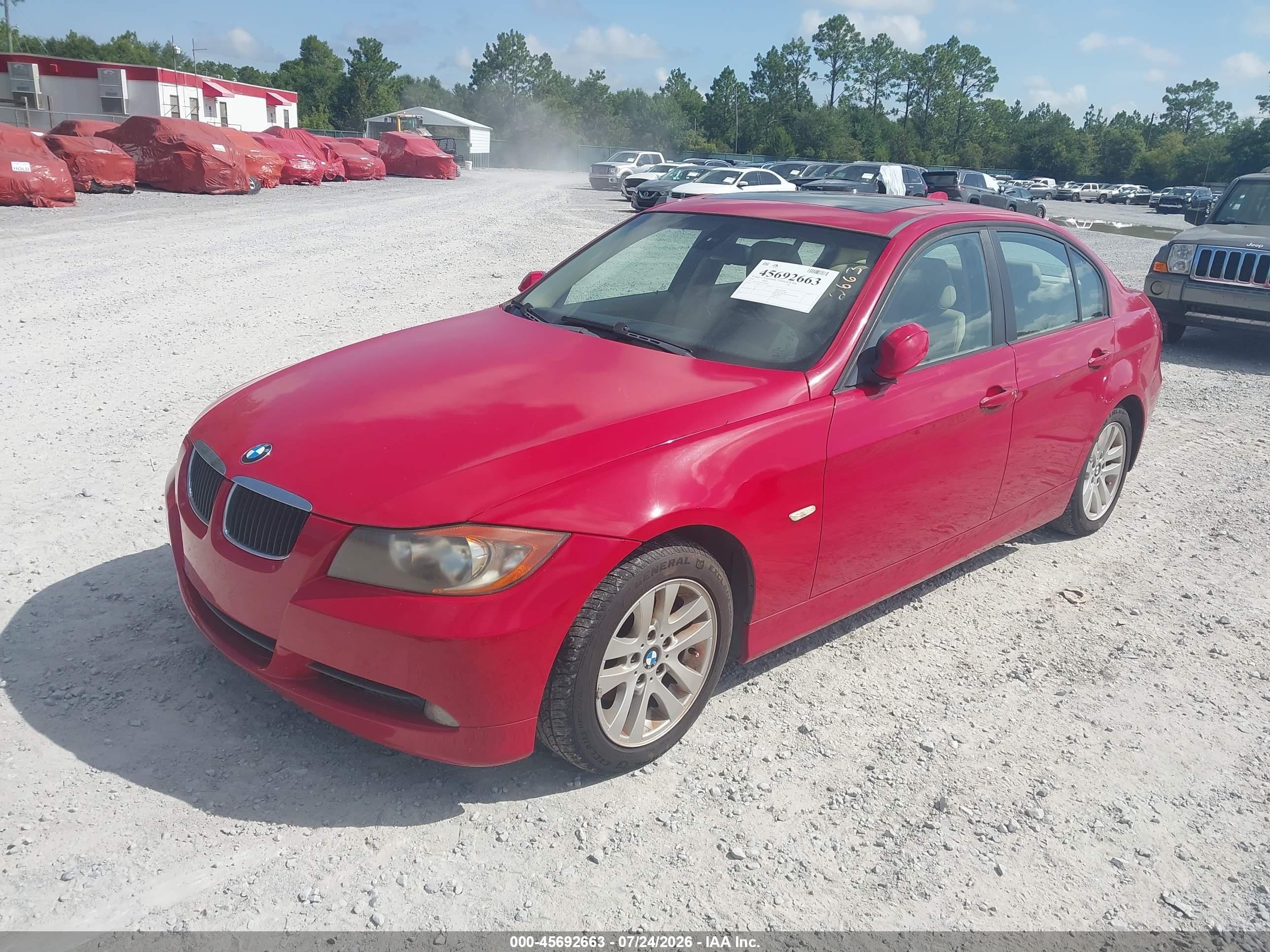 2007 Bmw 328i   Red vin: WBAVA33587PV63677