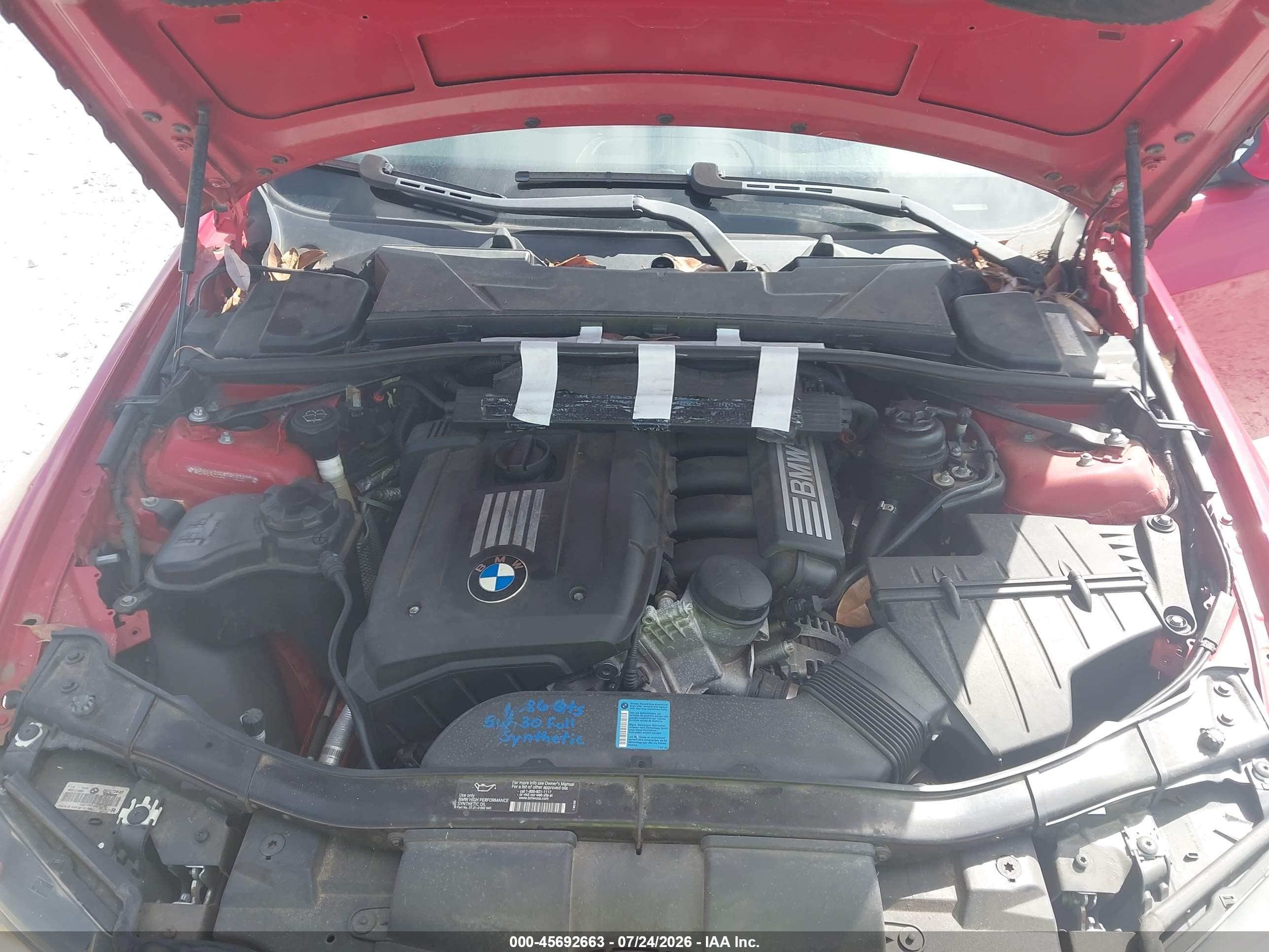 2007 Bmw 328i   Red vin: WBAVA33587PV63677