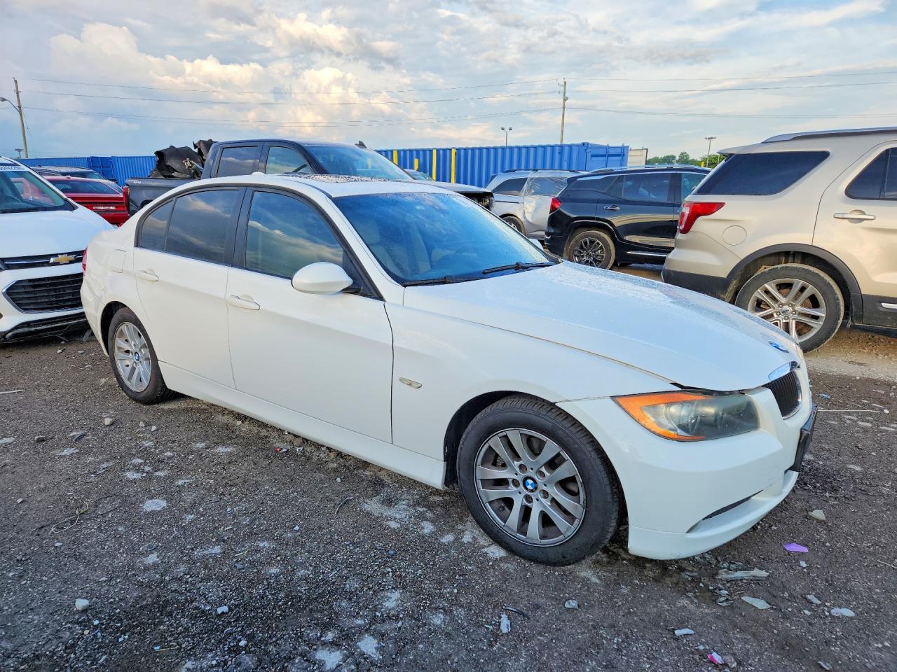 2007 Bmw 328 I White vin: WBAVA33597KX75890