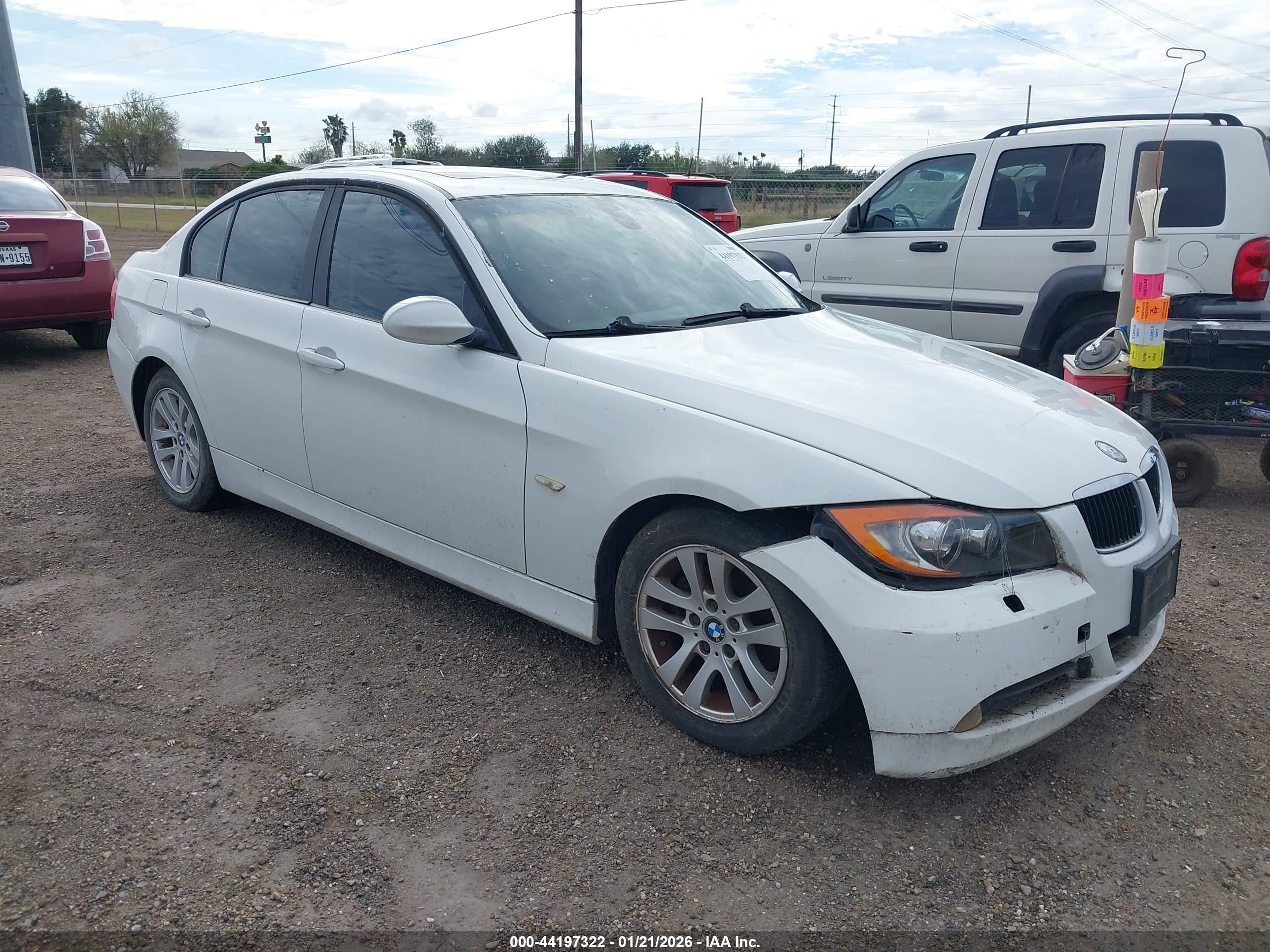 2007 Bmw 328 I White vin: WBAVA335X7P140020