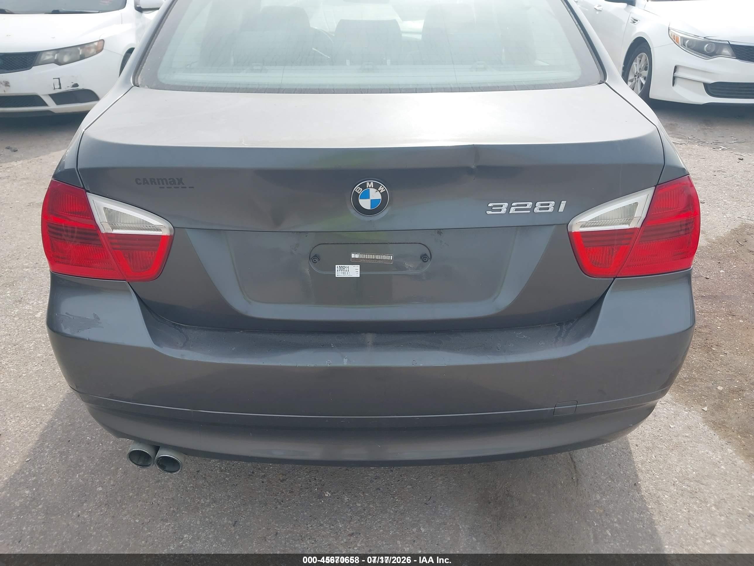 2007 Bmw 328i   Серый vin: WBAVA335X7P140065