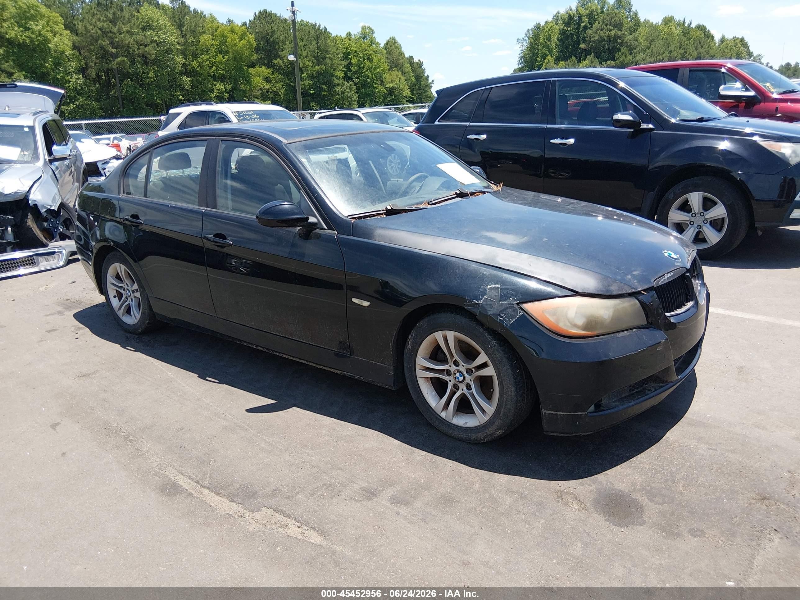 2008 Bmw 328i   Black vin: WBAVA335X8FV66748