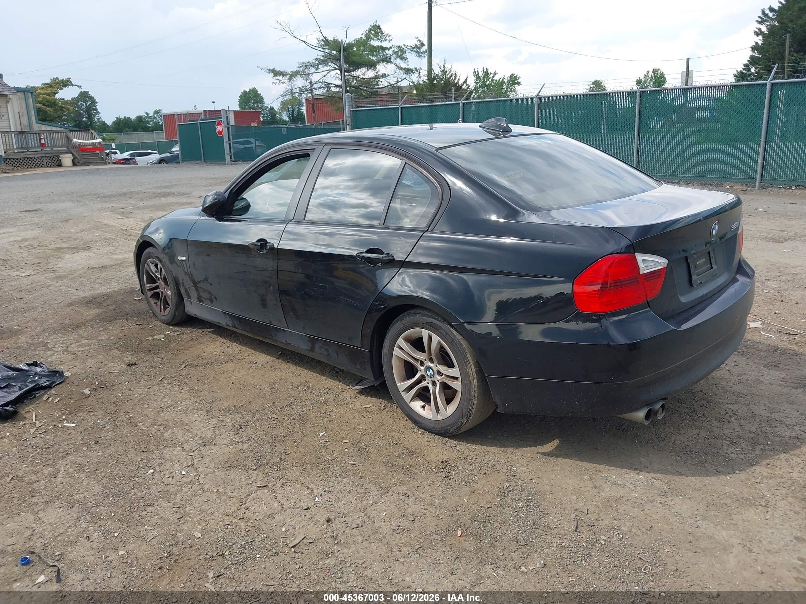 2008 Bmw 328i Черный vin: WBAVA335X8KX88584
