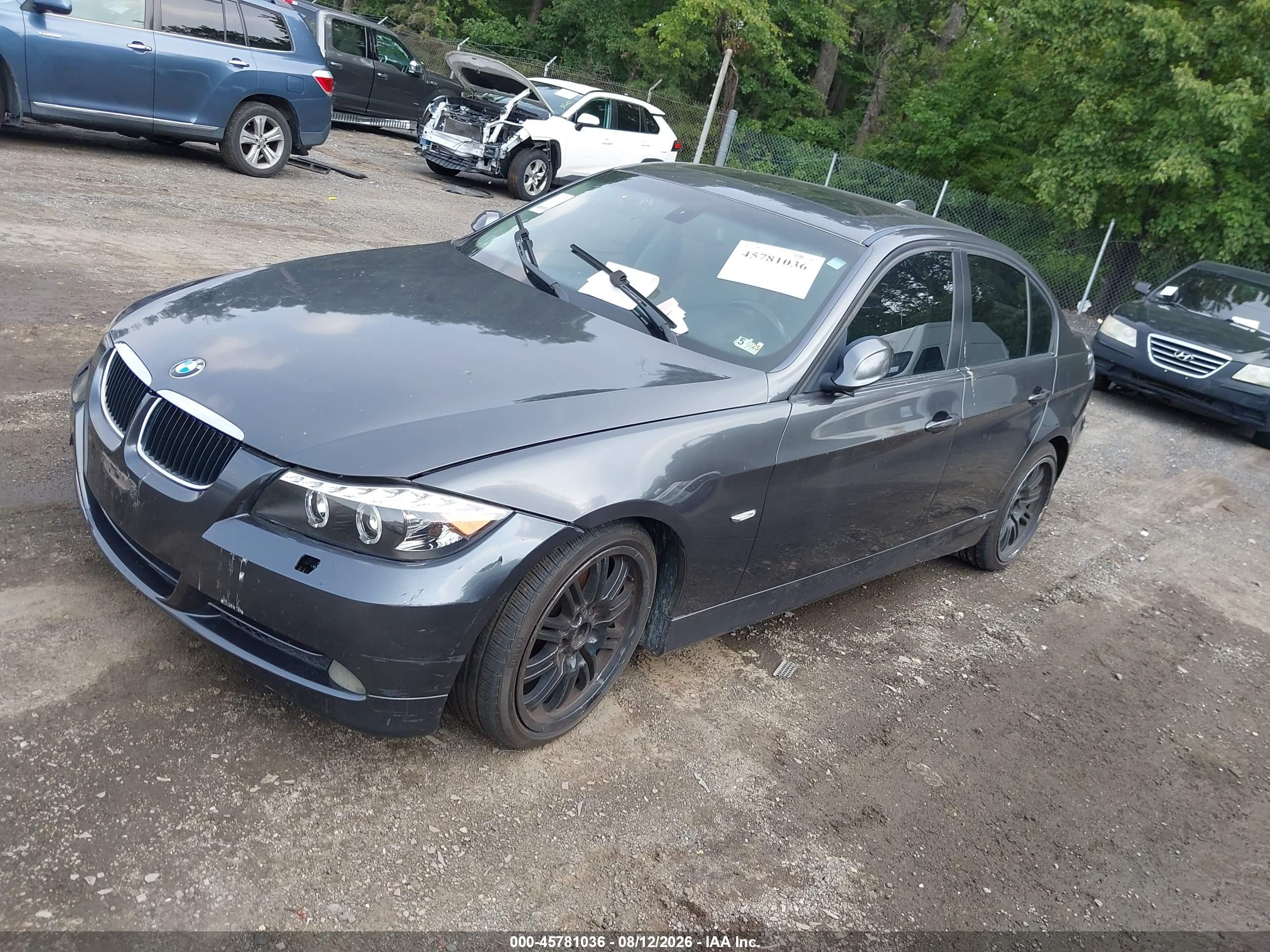 2008 Bmw 328i   Gray vin: WBAVA37508NL18153