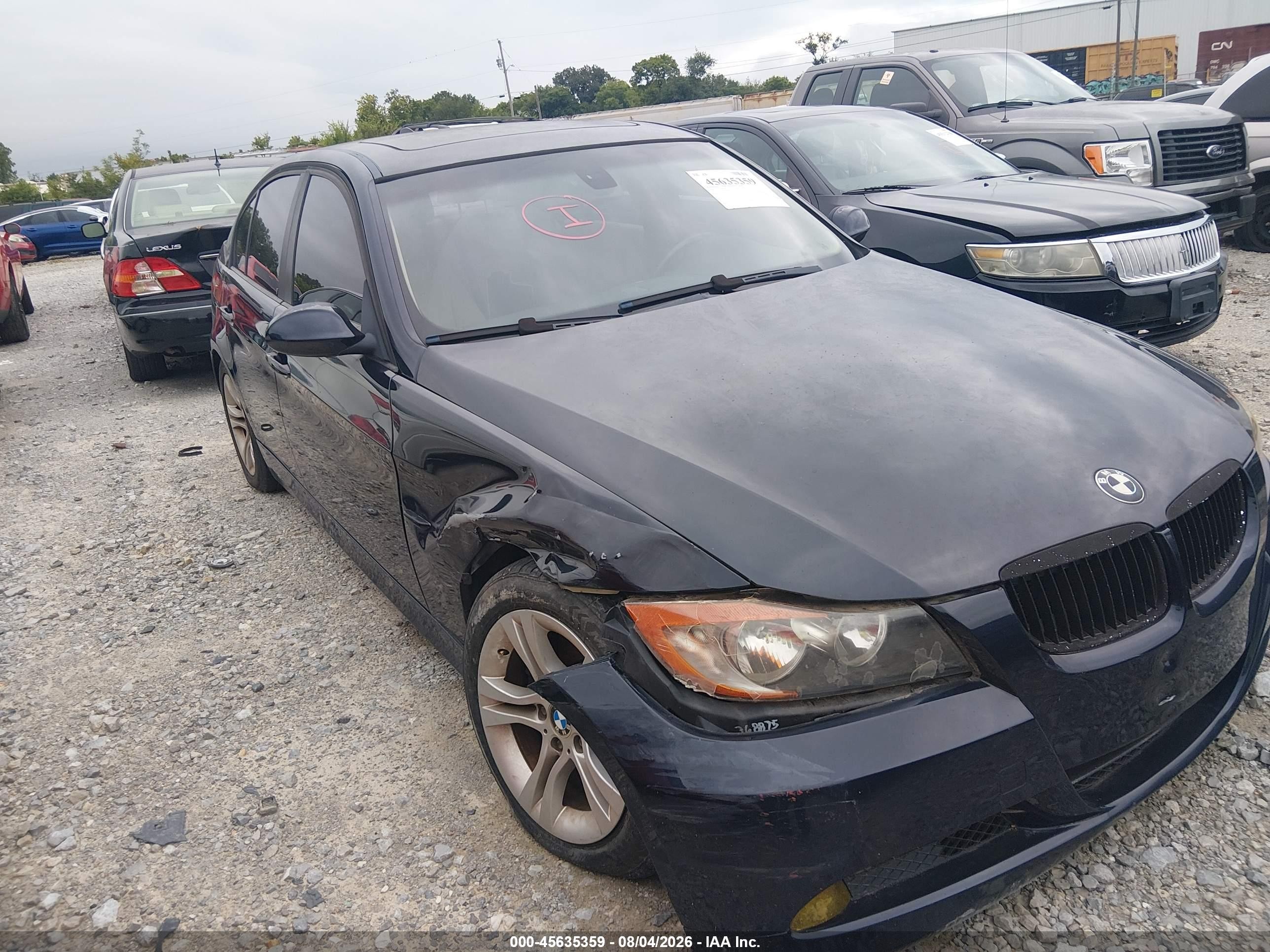 2008 Bmw 328i   Black vin: WBAVA37508NL48821