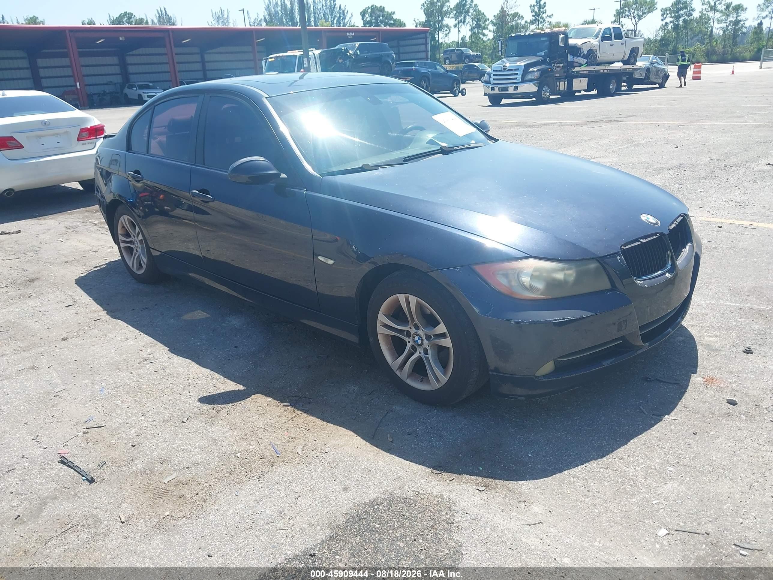 2008 Bmw 328i   Dark Blue vin: WBAVA37518NL45331