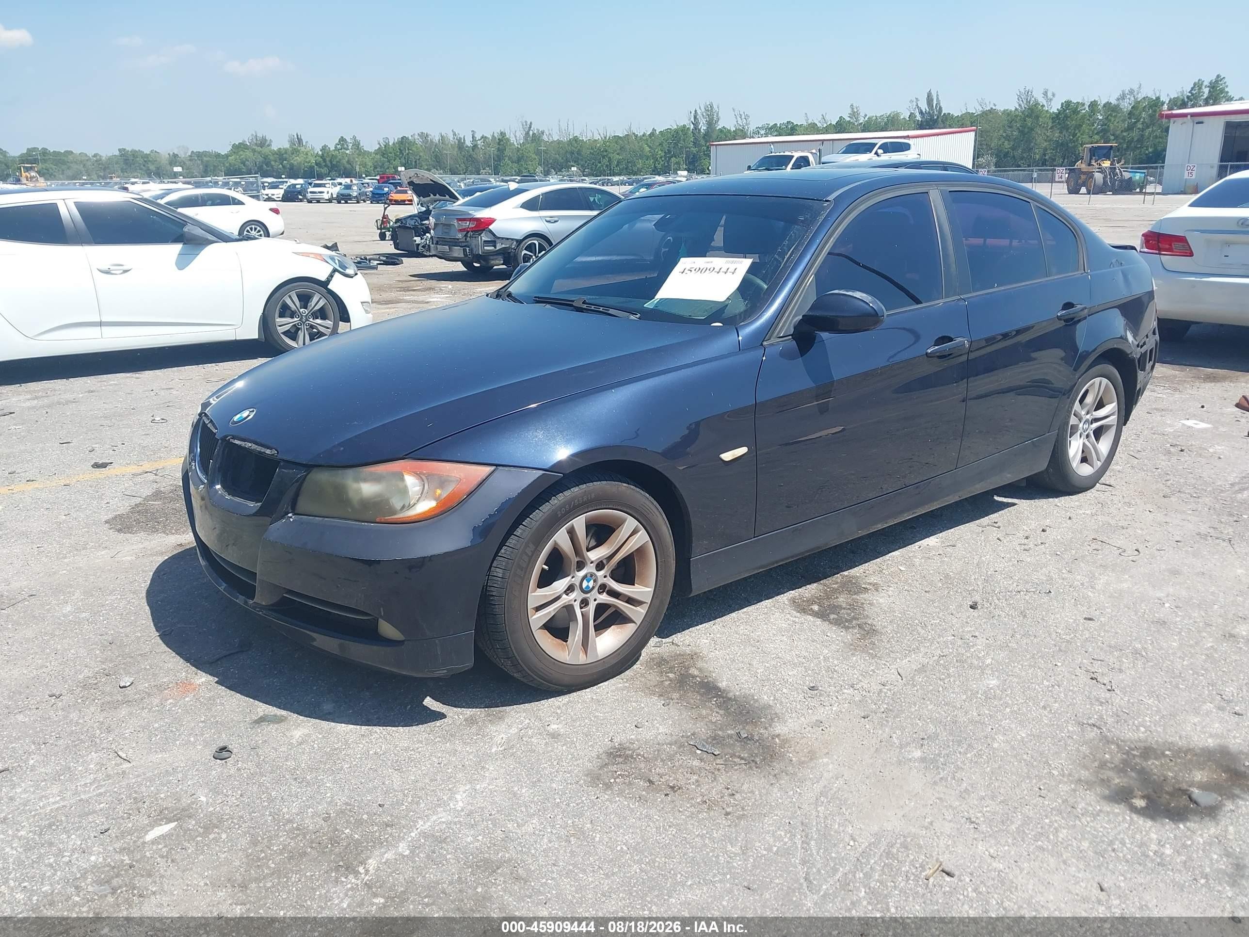 2008 Bmw 328i   Dark Blue vin: WBAVA37518NL45331