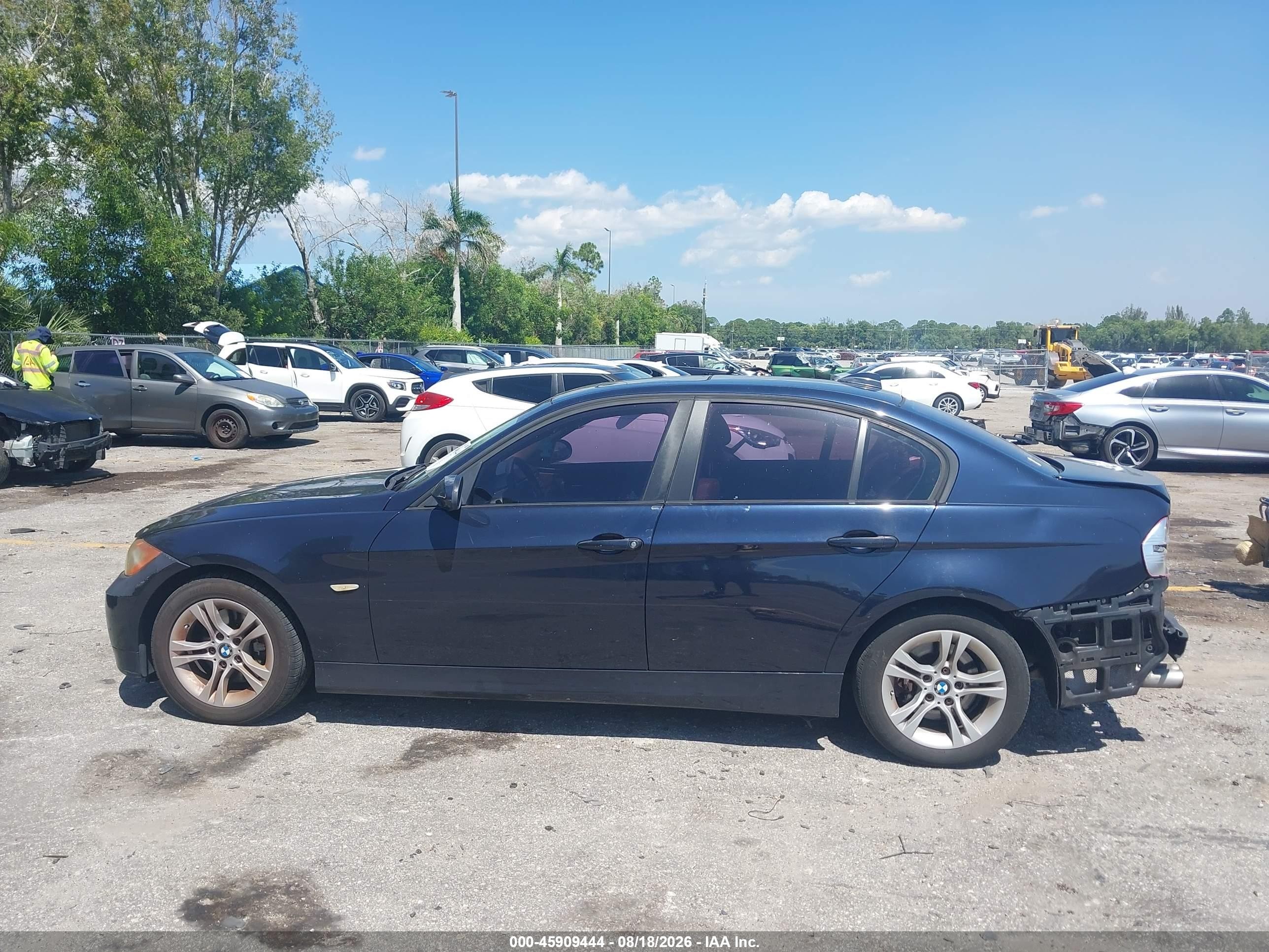 2008 Bmw 328i   Dark Blue vin: WBAVA37518NL45331