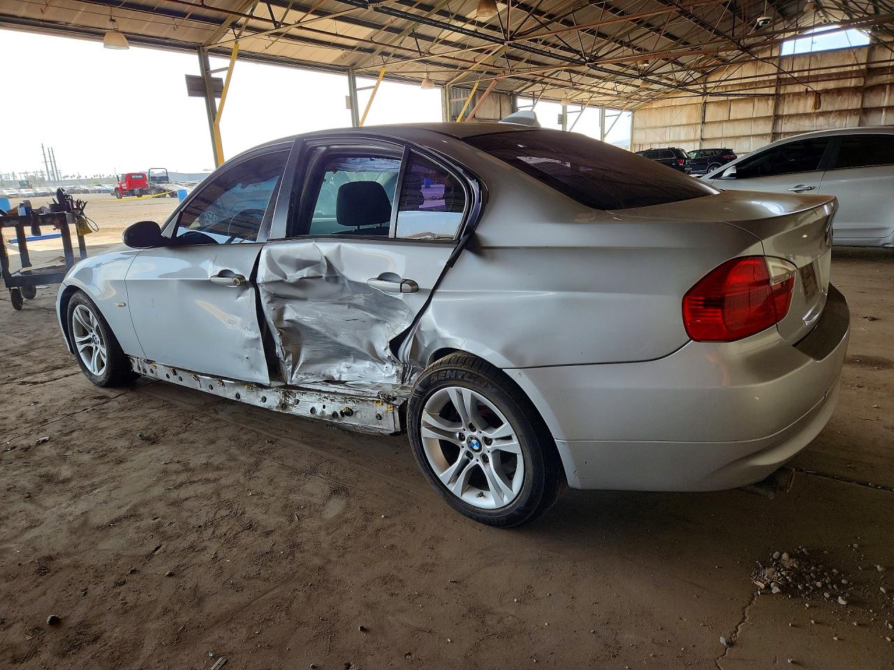 2008 Bmw 328 I Silver vin: WBAVA37518NL47211