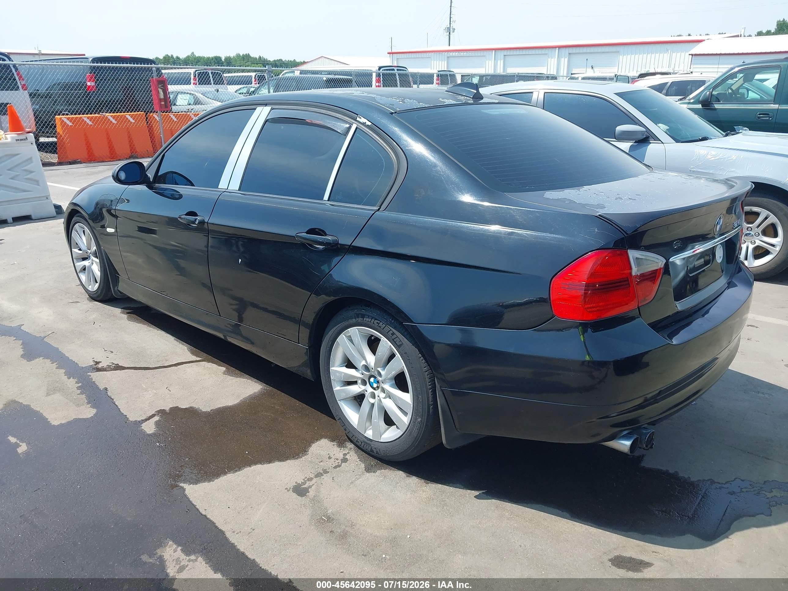 2007 Bmw 328i Black vin: WBAVA37537NE28860
