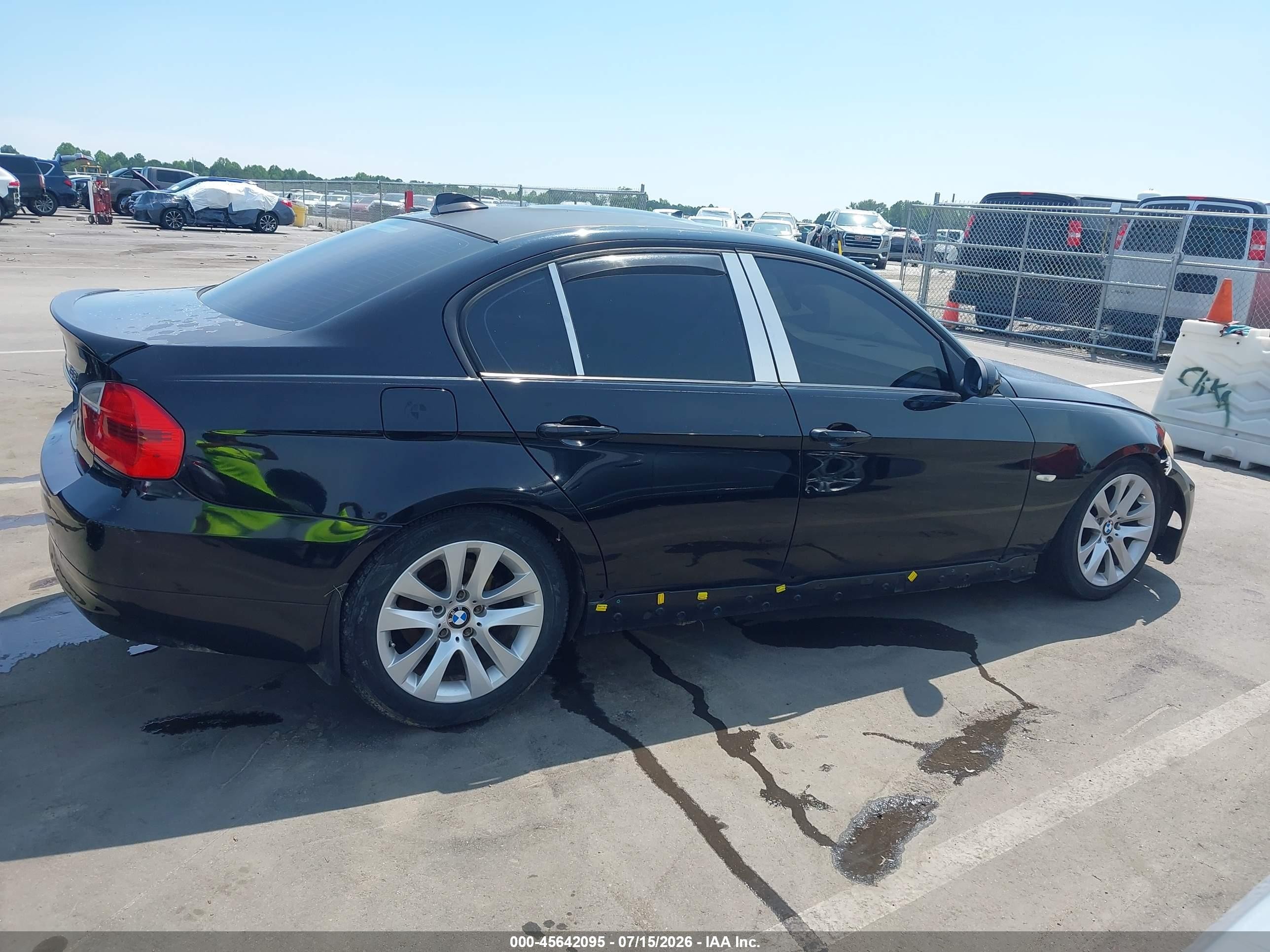 2007 Bmw 328i Black vin: WBAVA37537NE28860