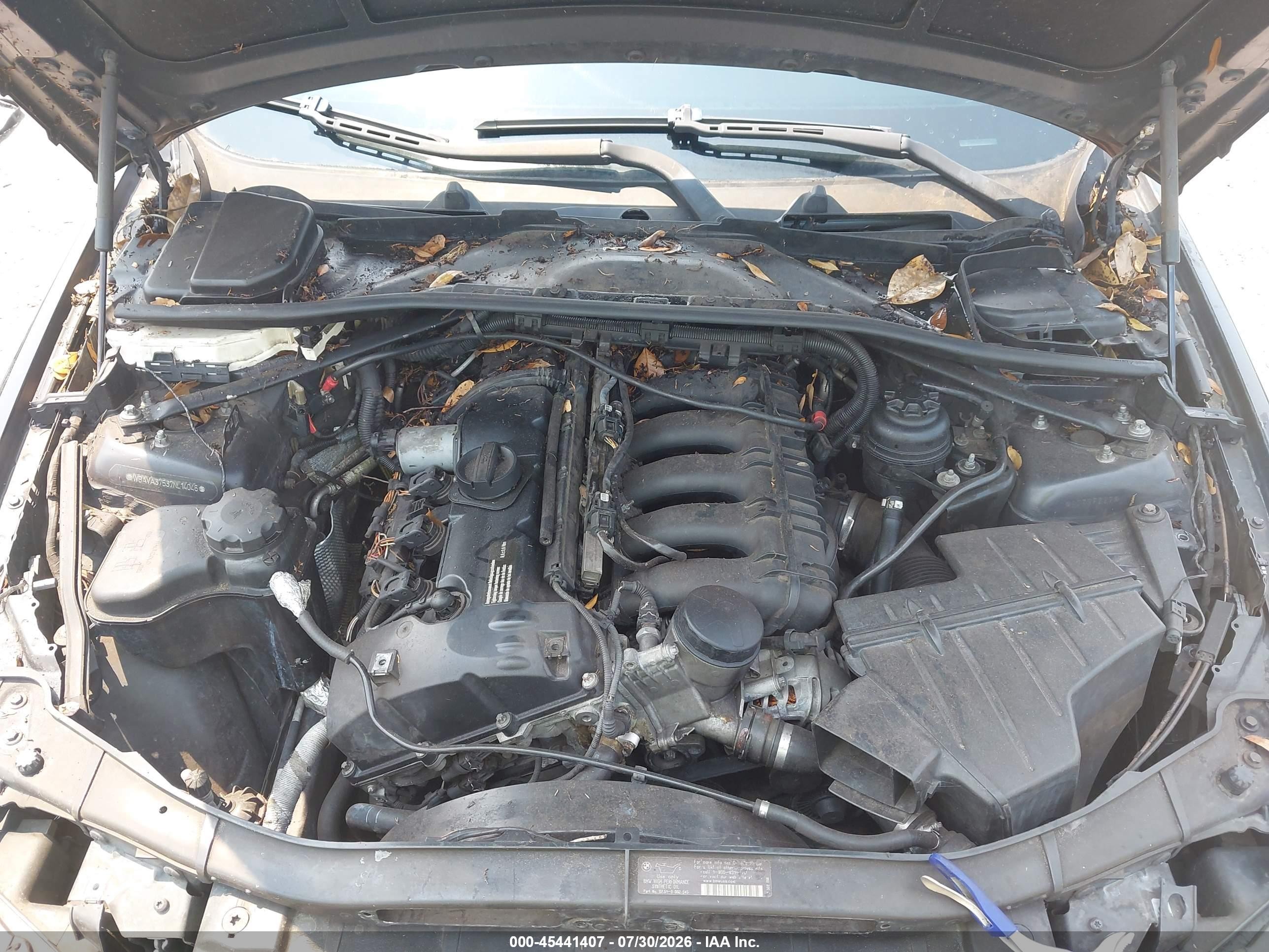 2007 Bmw 328i   Черный vin: WBAVA37537NL14046