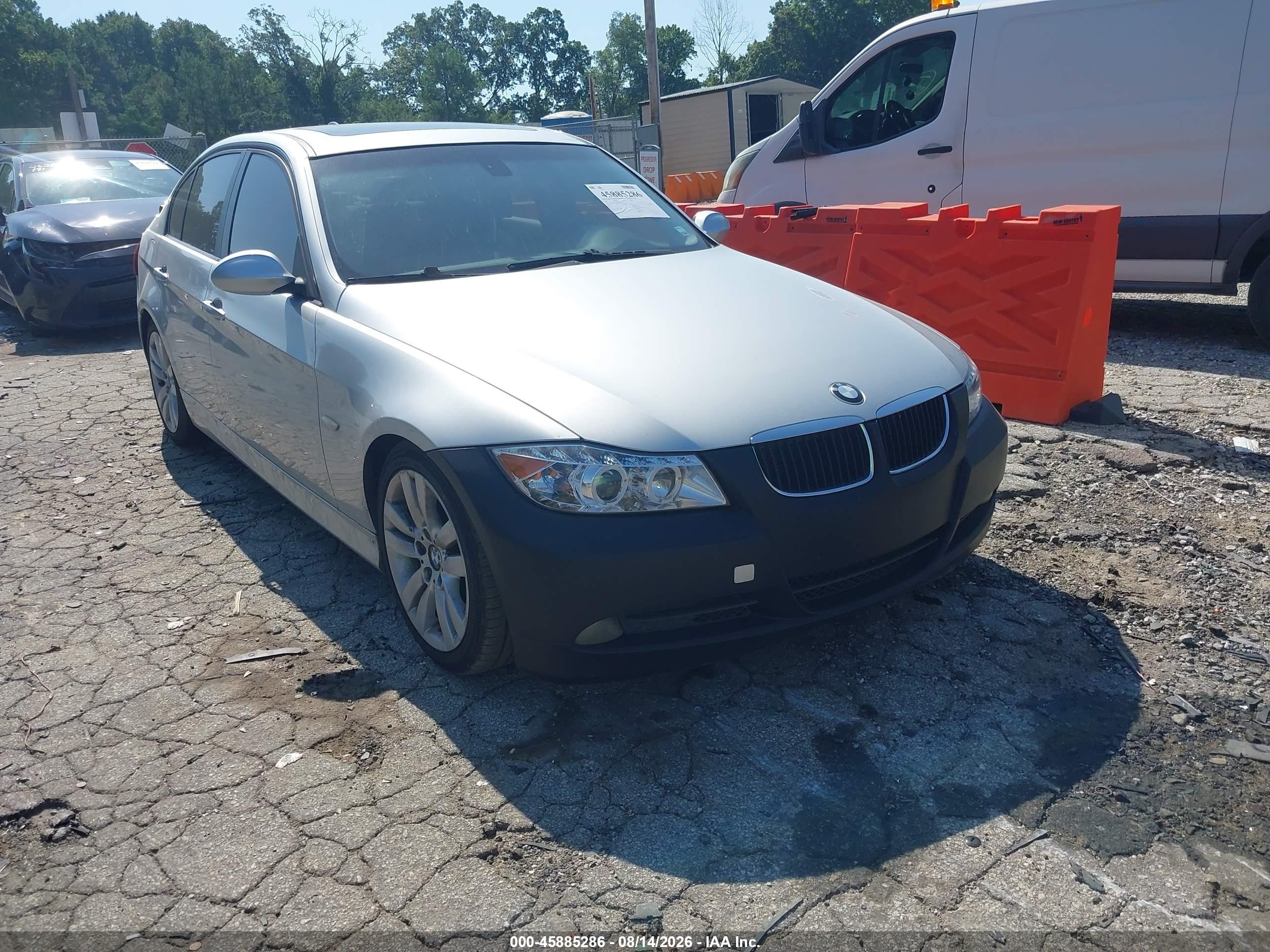 2007 Bmw 328i   Серебряный vin: WBAVA37537NL14161